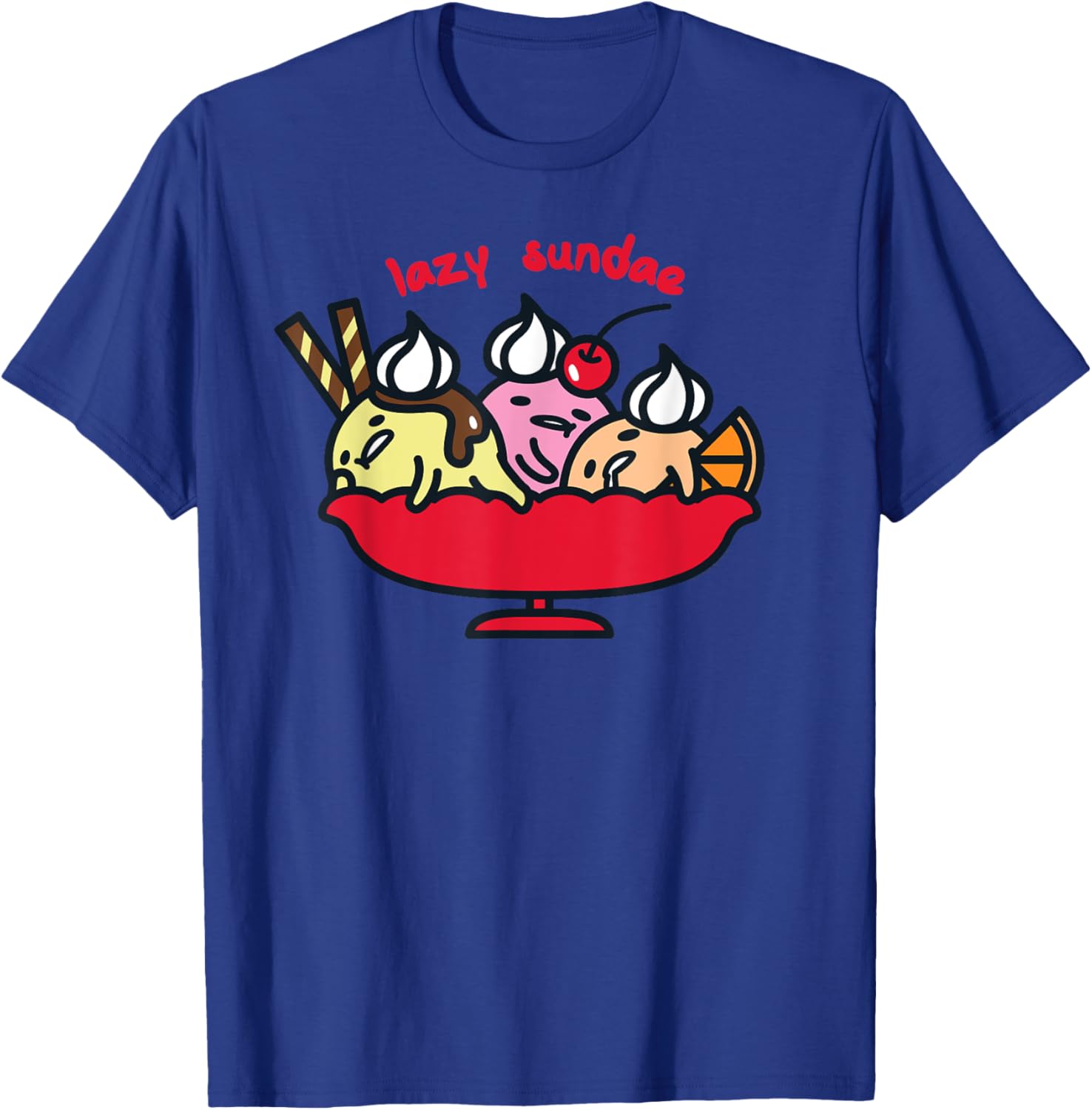 Gudetama Lazy Egg Sundae Ice Cream T-Shirt for Fun Fashion Lovers - 1