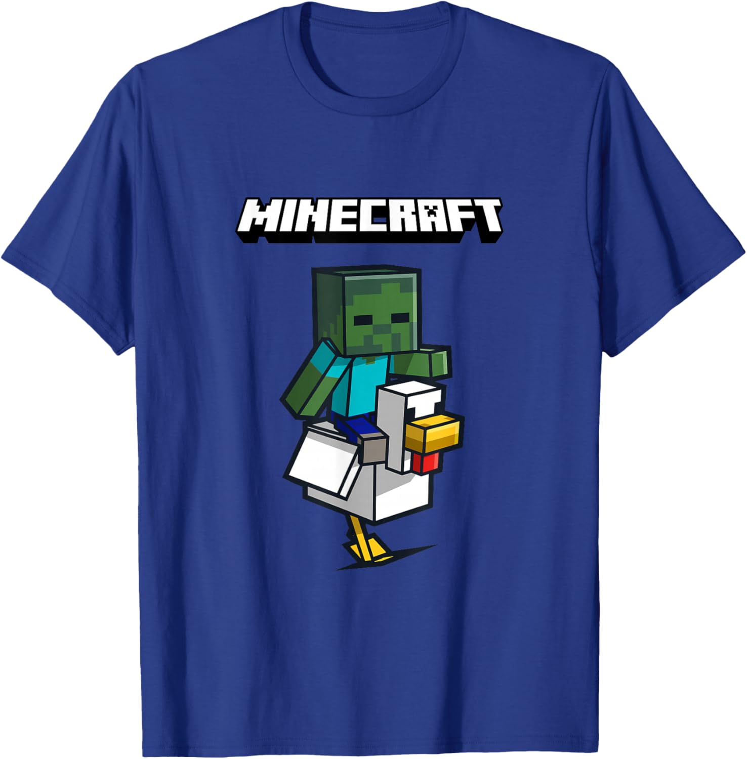 Cool Minecraft Zombie Ride Chicken Jockey T-Shirt for Gamers and Fans - 10