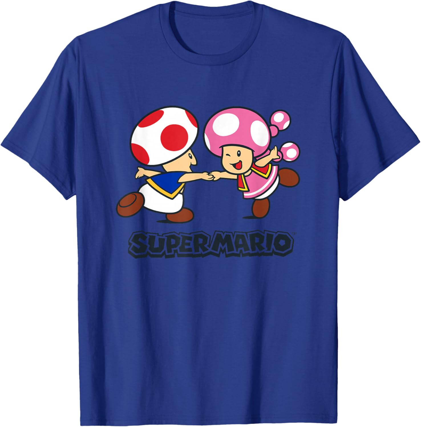 Super Mario Bros Happy Toads Classic Nintendo Duo T-Shirt for Fans - 1
