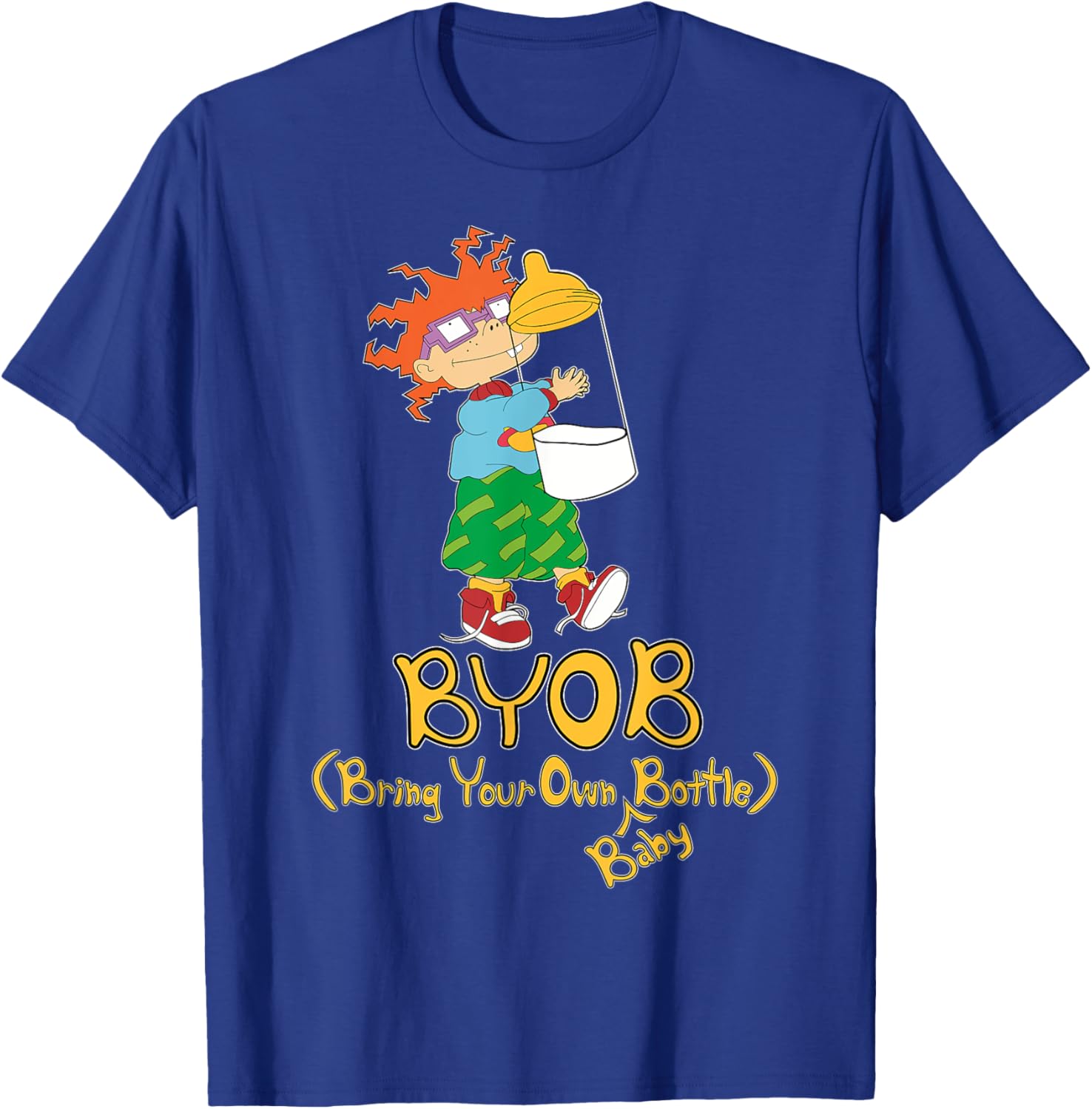 Mademark Rugrats Chuckie BYOB Bring Your Own Baby Bottle T-Shirt - 2