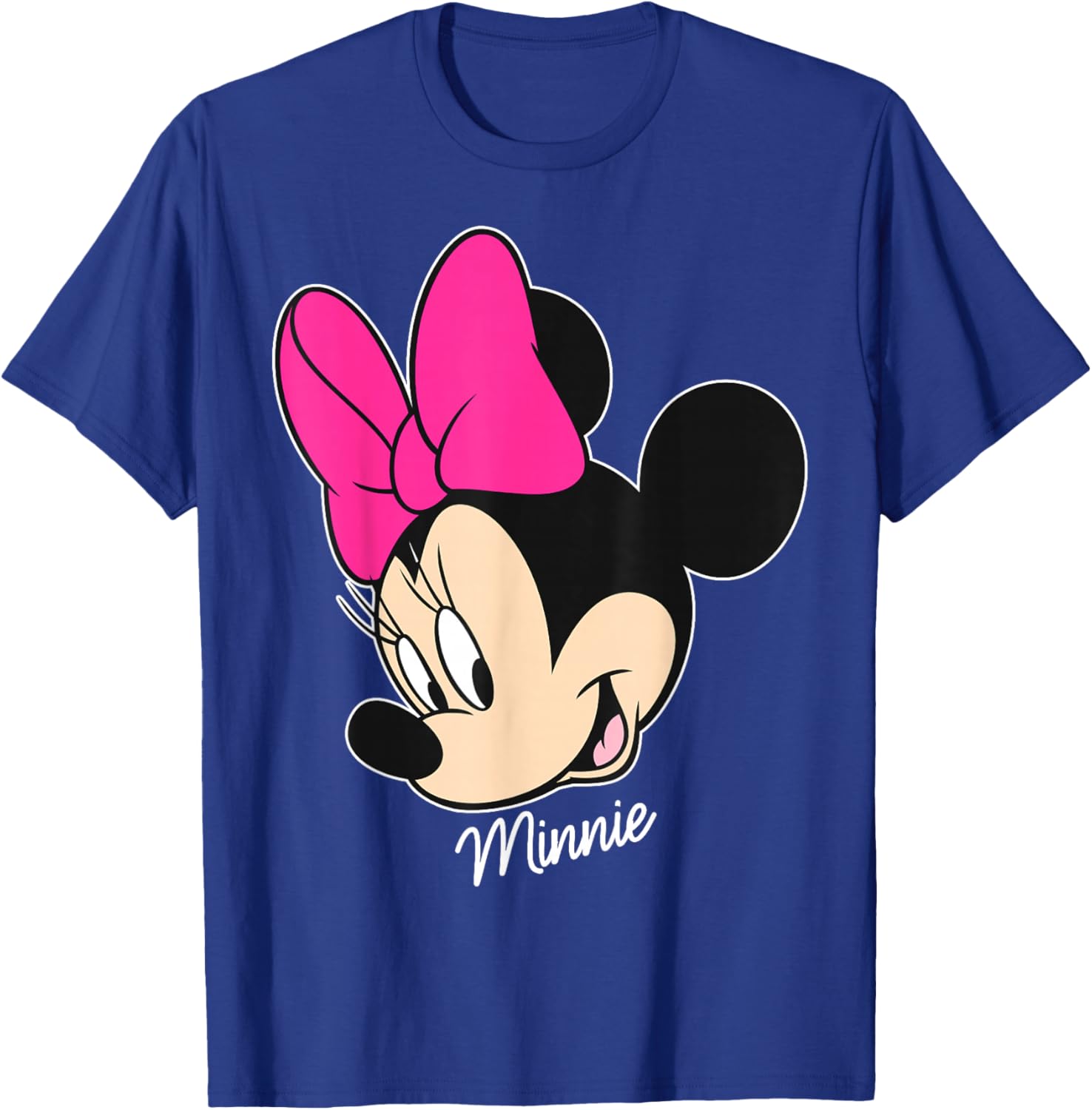 Disney Mickey and Friends Minnie Mouse Big Face T-Shirt Black Small - 4