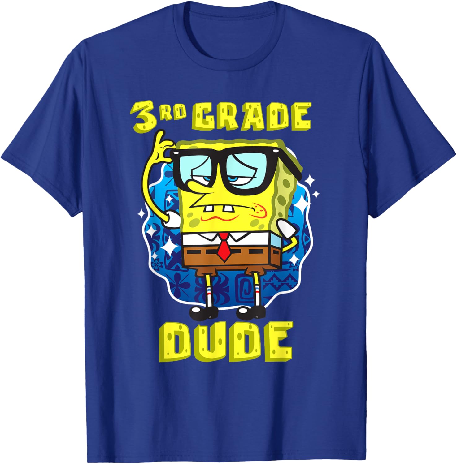 SpongeBob SquarePants 3rd Grade Dude Glasses T-Shirt for Kids - 2