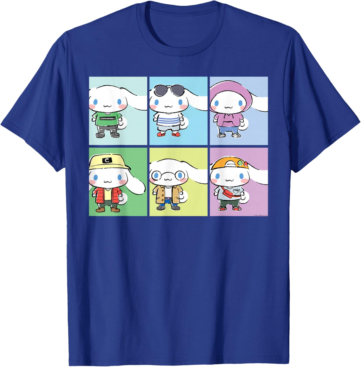 Cinnamoroll Collection Streetwear Squares T-Shirt for Trendy Fashion Lovers - 6