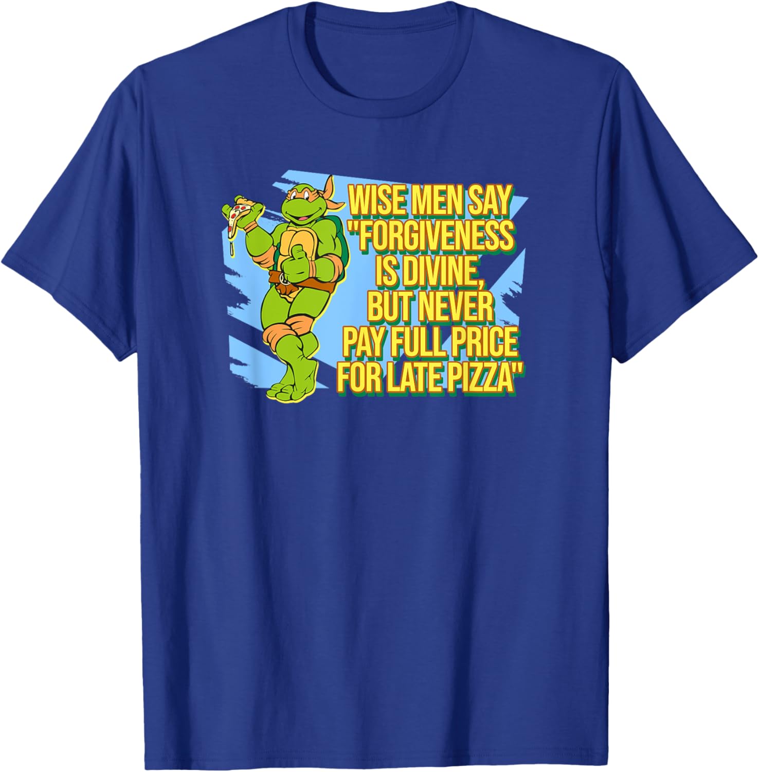 Mademark Teenage Mutant Ninja Turtles Michelangelo Late Pizza T-Shirt - 1