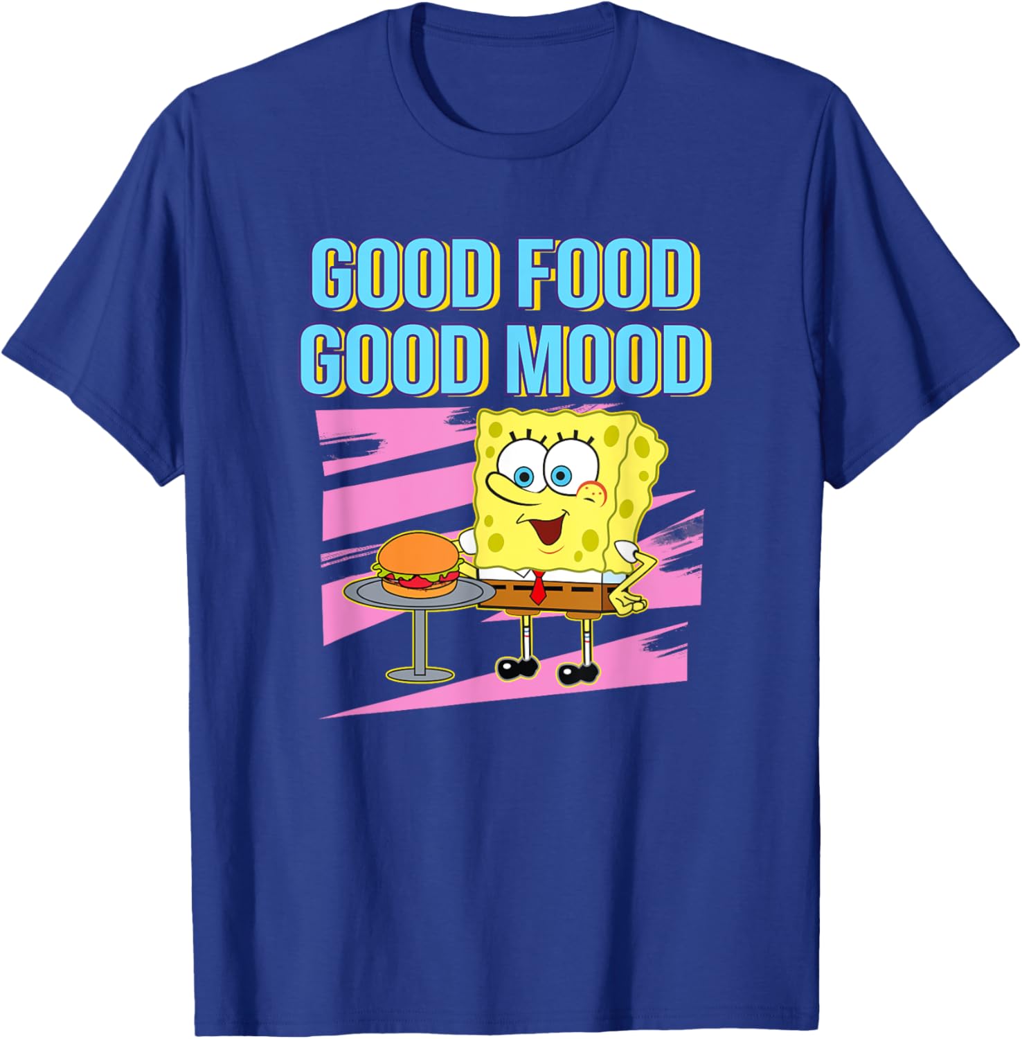 Mademark SpongeBob SquarePants Good Food Good Mood T-Shirt for Fun Style - 5