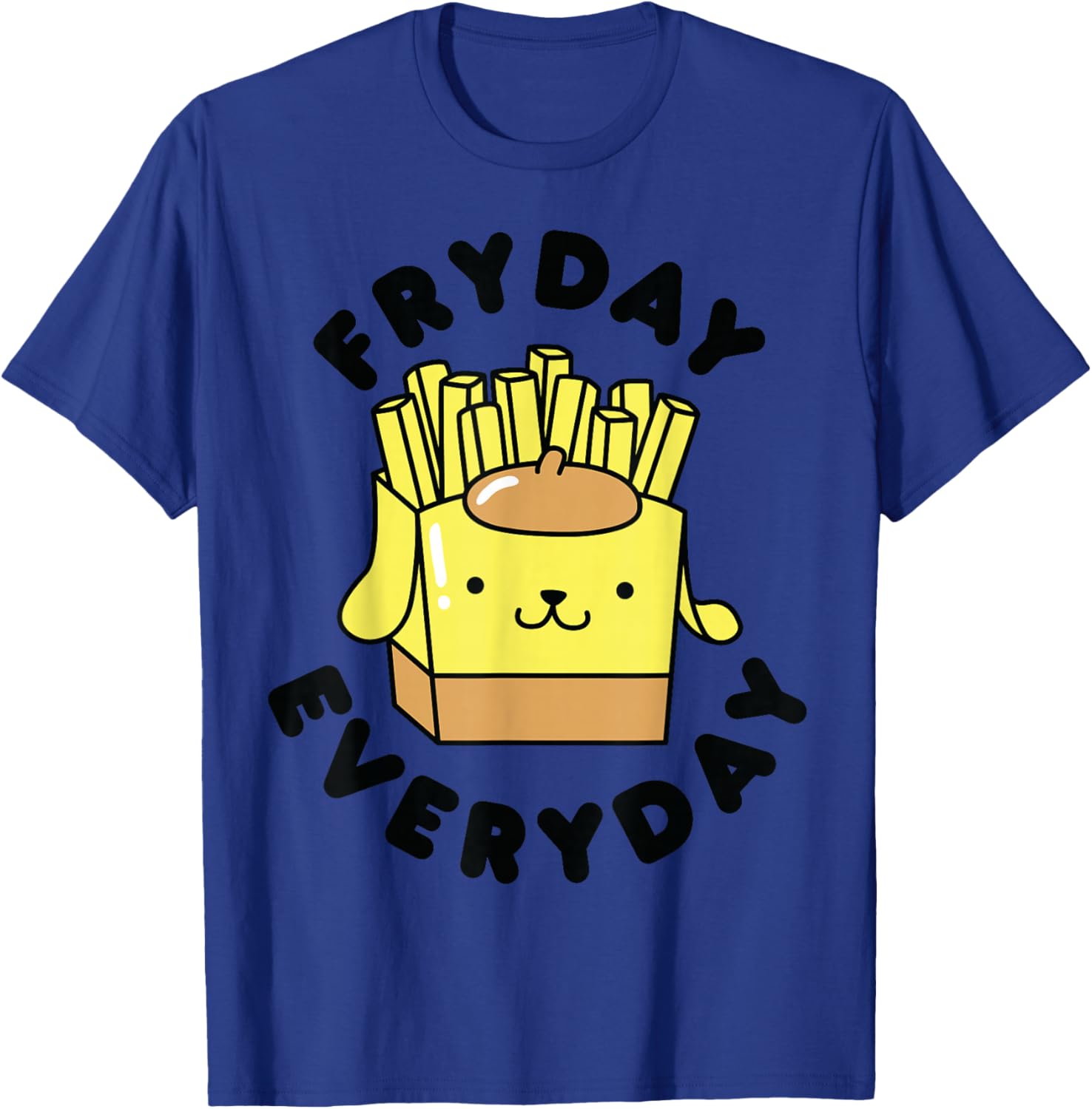 Pom Pom Purin French Fries Fryday T-Shirt for Fun Casual Wear - 1