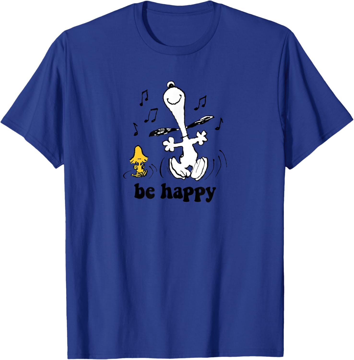 Peanuts Snoopy Woodstock Be Happy Dance T-Shirt Fun Graphic Tee - 12
