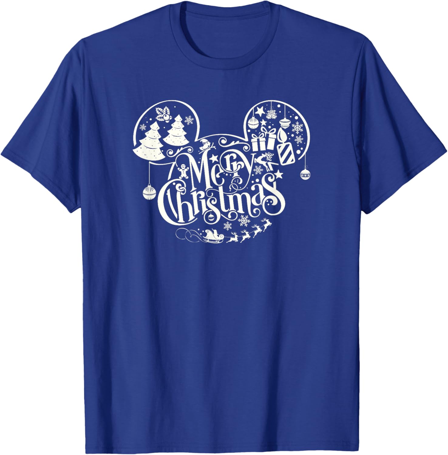 Merry Mickey Ears T-Shirt | Disney Christmas Clothing for Kids & Adults - 1
