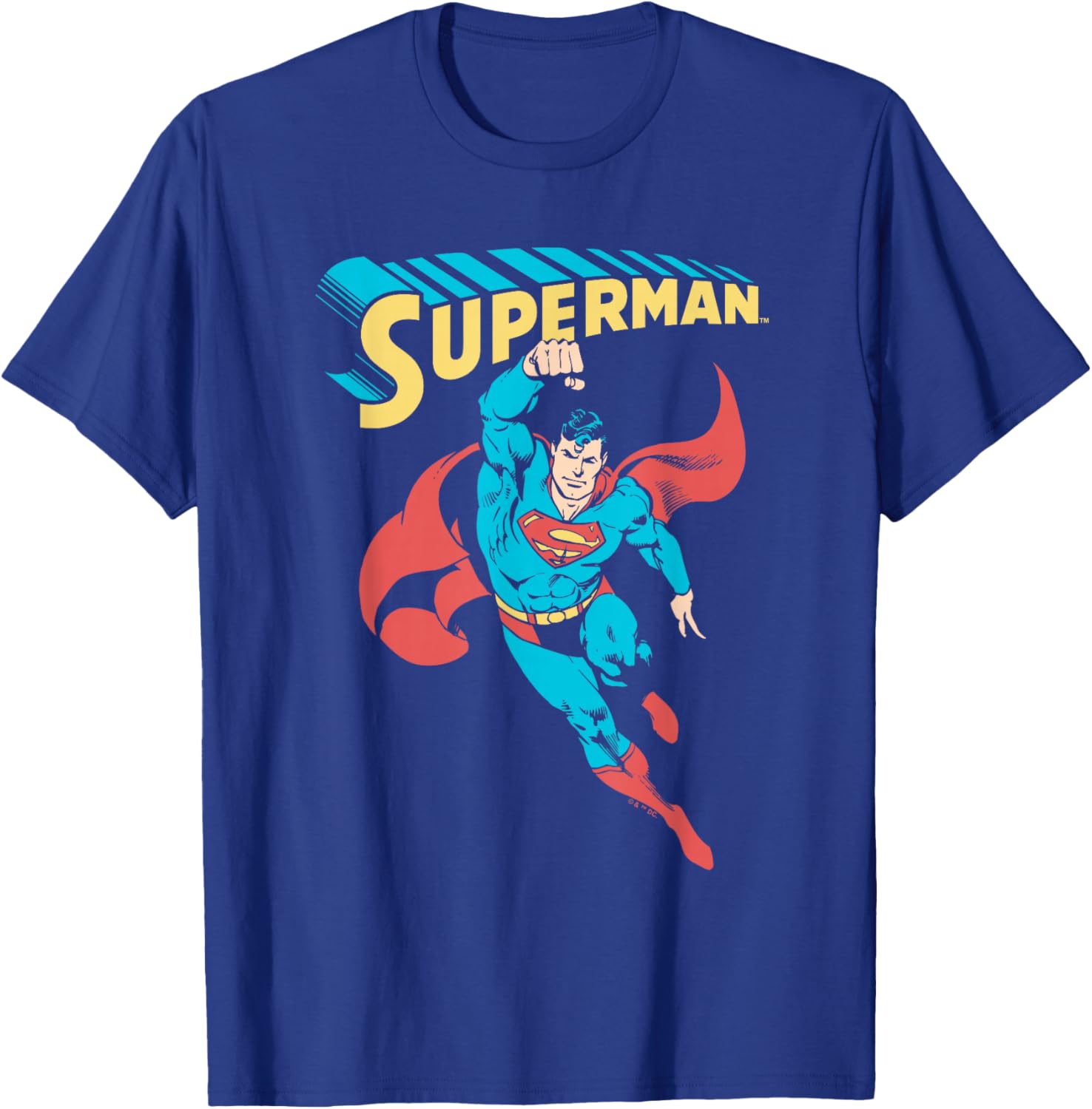 Superman Superhero V-Neck T-Shirt for Adults and Kids - Black, Classic Fit - 2