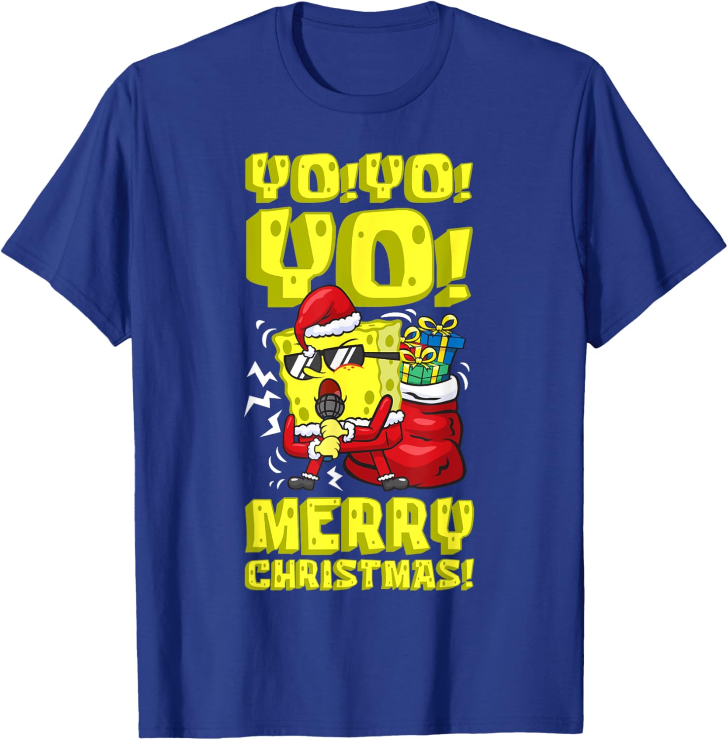 Mademark SpongeBob Santa Merry Christmas T-Shirt Fun Holiday Gift - 3