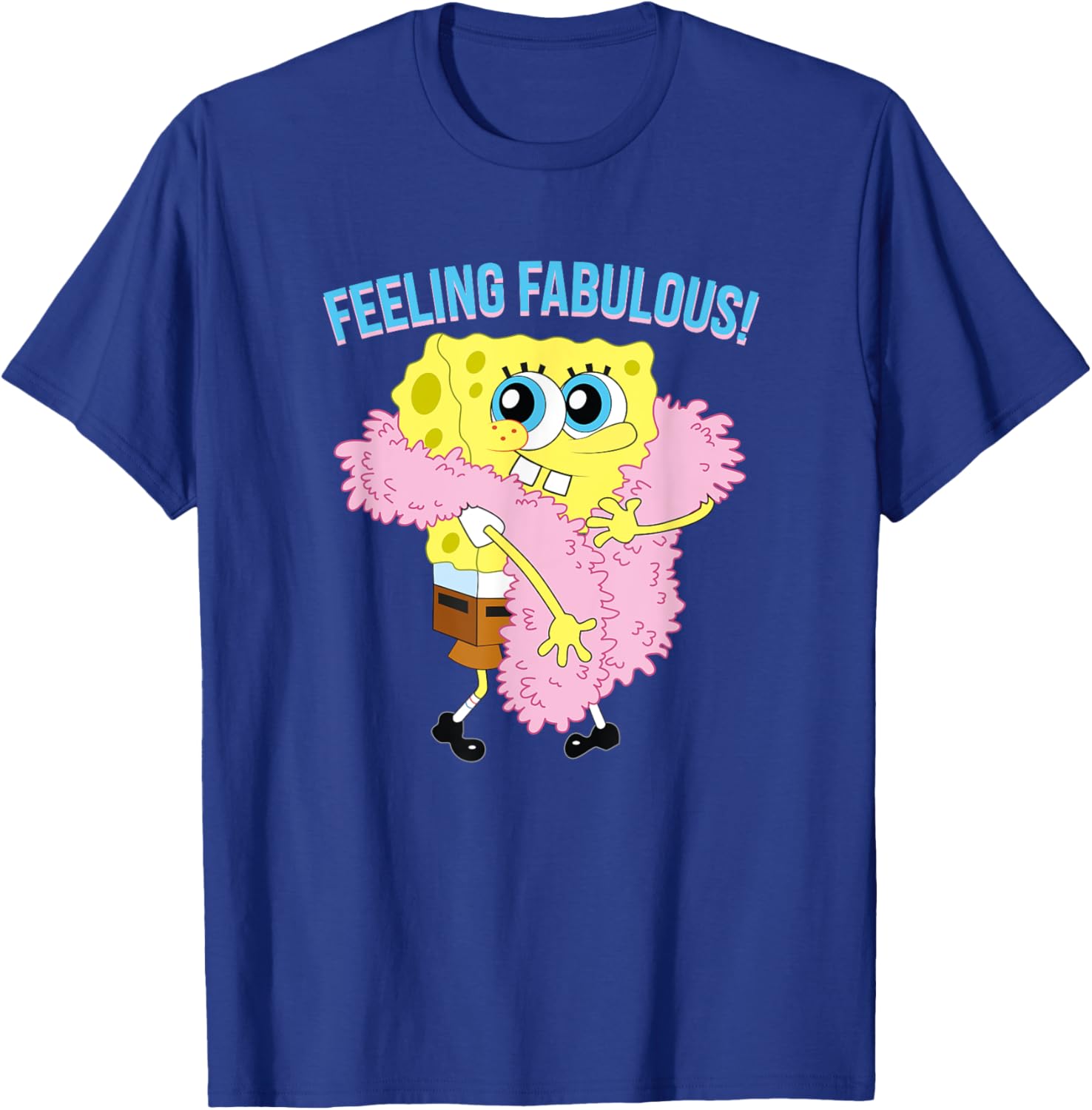 Mademark SpongeBob SquarePants Feeling Fabulous Feather Boa T-Shirt - 11