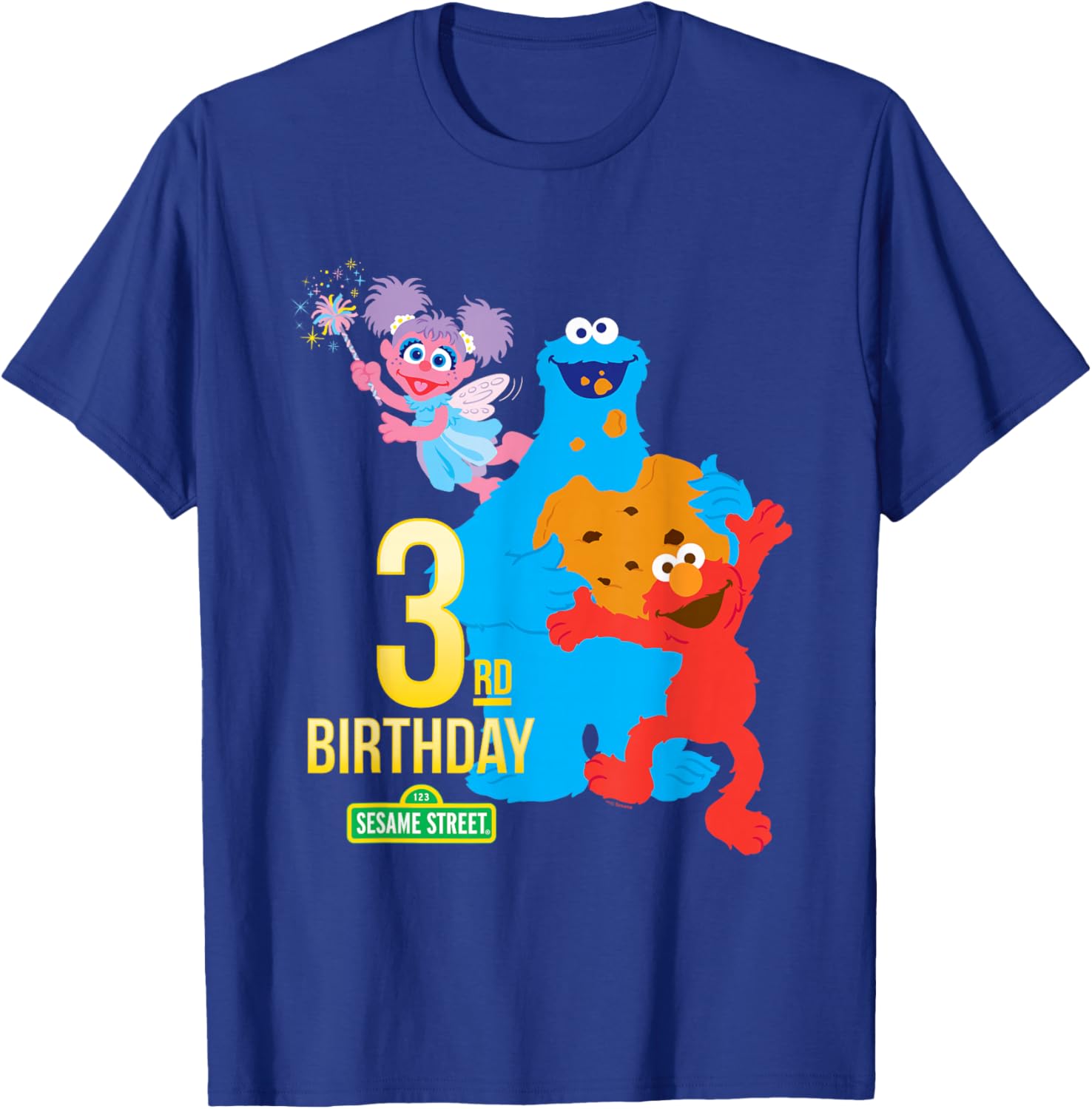 Sesame Street 3rd Birthday T-Shirt for Kids - Fun & Colorful Celebration Tee - 2