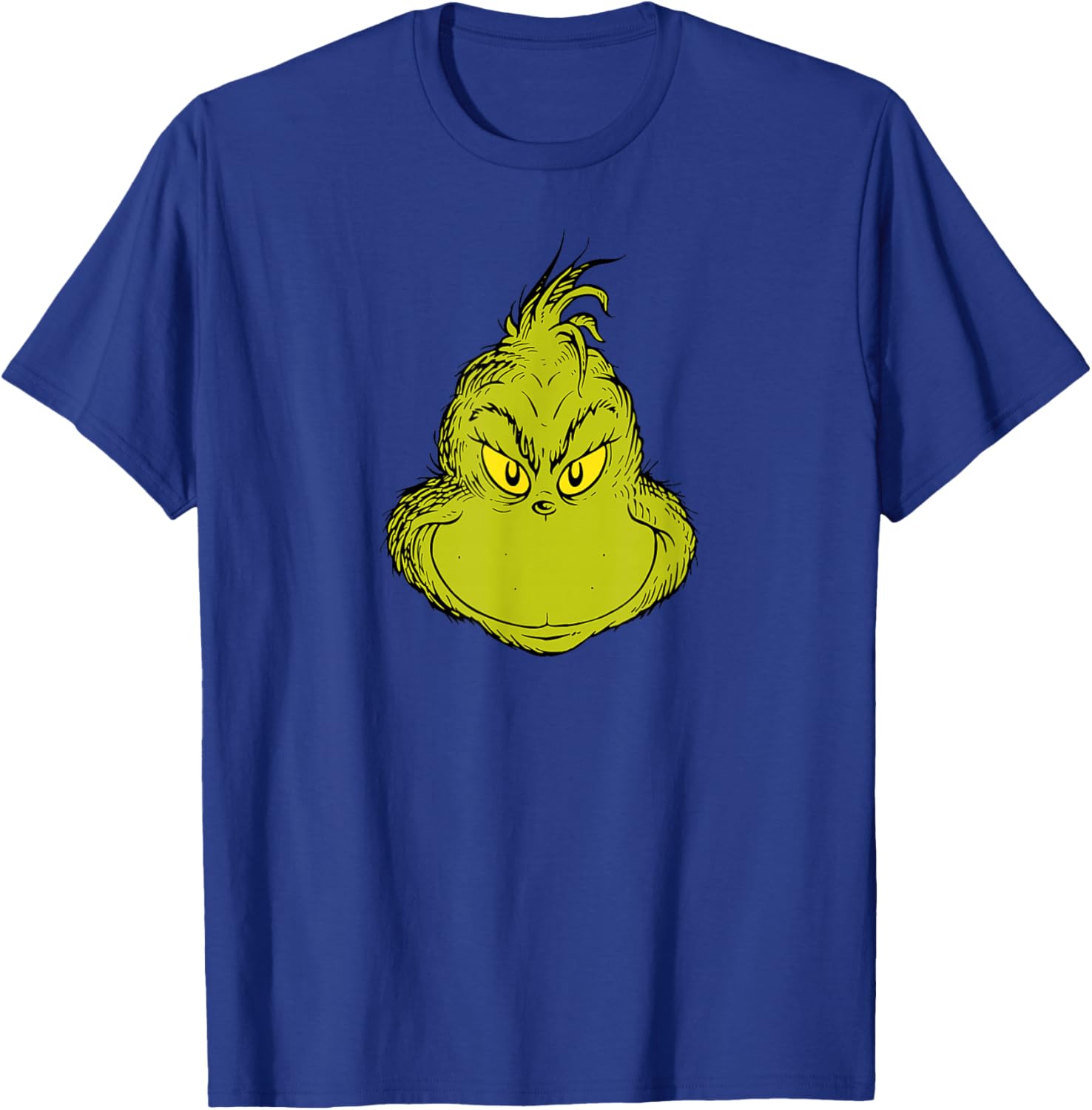 Classic Dr. Seuss Grinch Face T-Shirt for Fun Holiday Style - 19