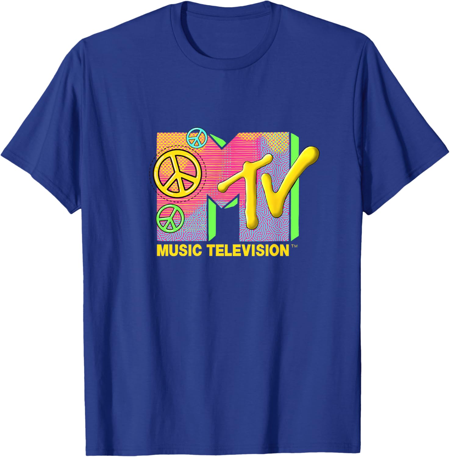 Mademark x MTV Peace Love Happiness T-Shirt - Official Logo Apparel - 6