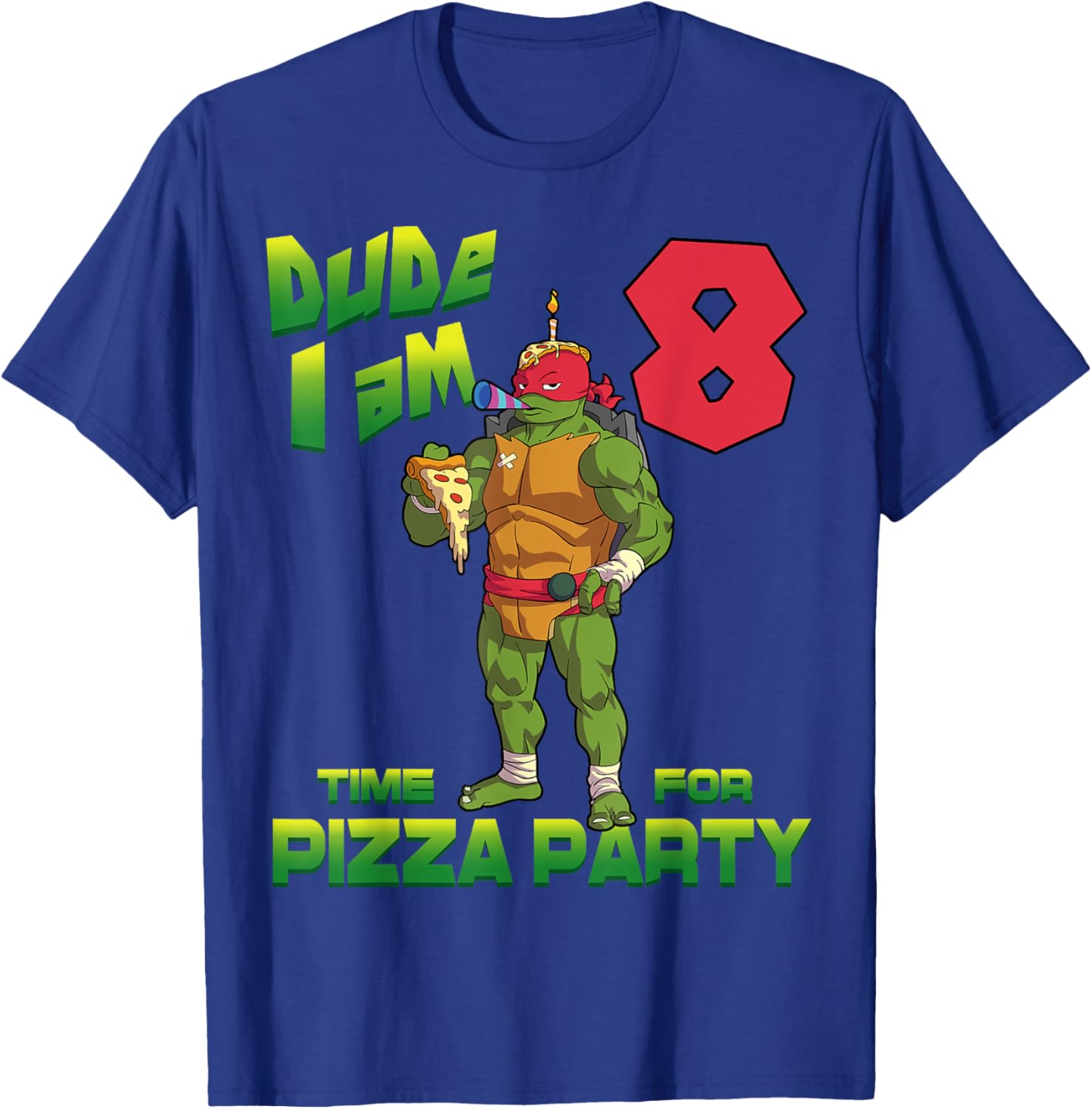TMNT Raphael Pizza Party T-Shirt for Kids - Perfect Birthday Gift! - 7