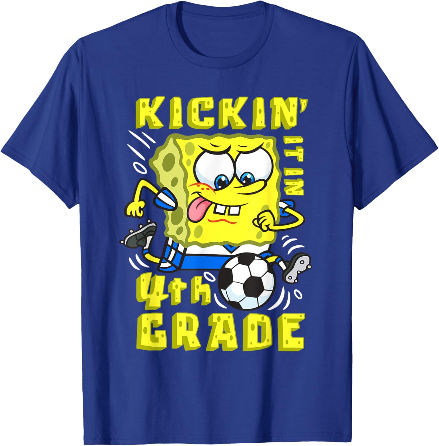 Mademark SpongeBob SquarePants Kickin It Football T-Shirt for Kids - 1