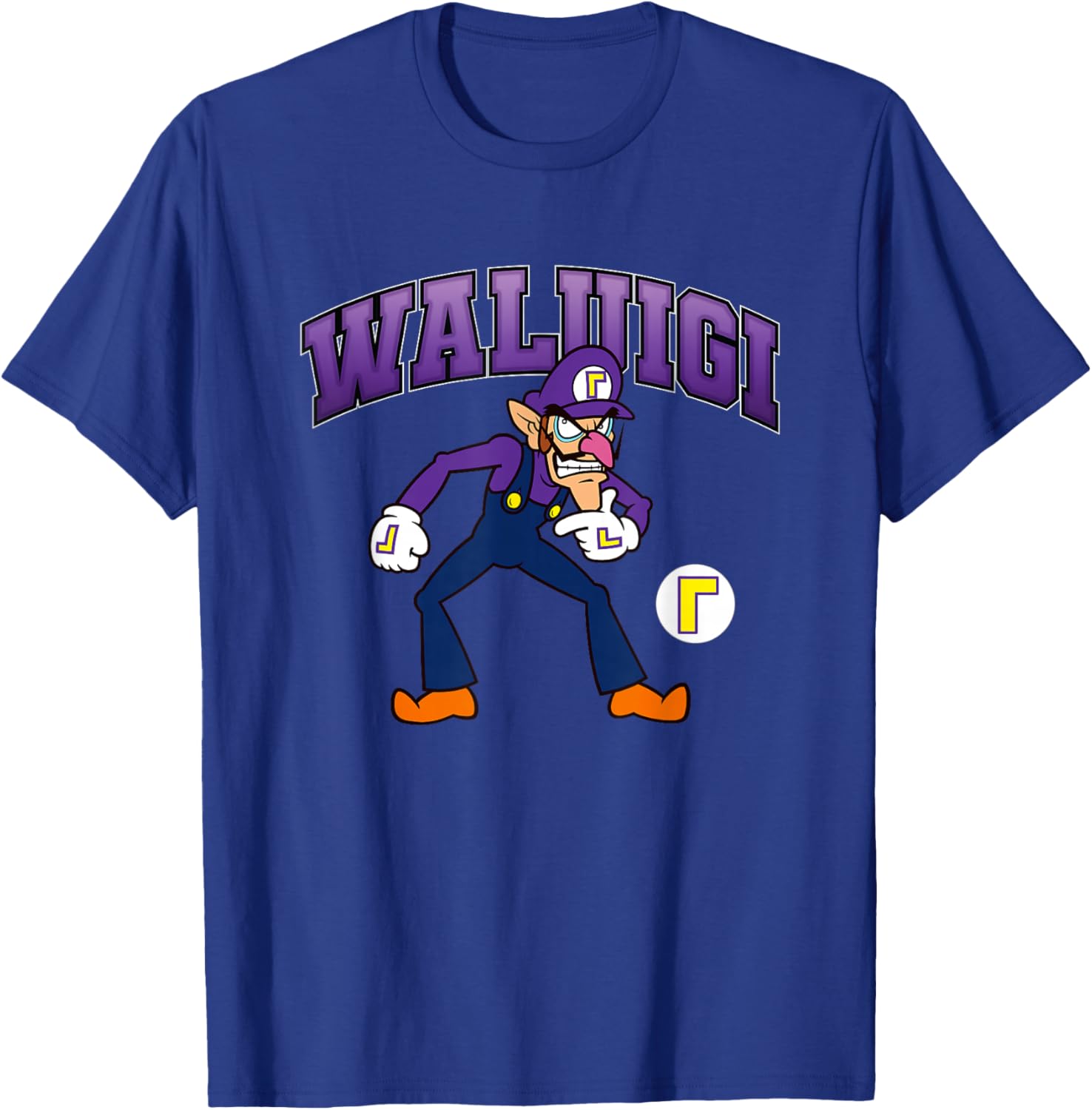Super Mario Bros Waluigi Big Character Portrait T-Shirt for Fans - 10