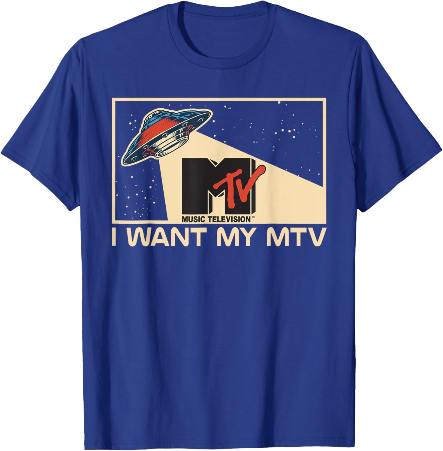 Mademark x MTV Vintage Alien UFO Beam T-Shirt for MTV Fans - 11
