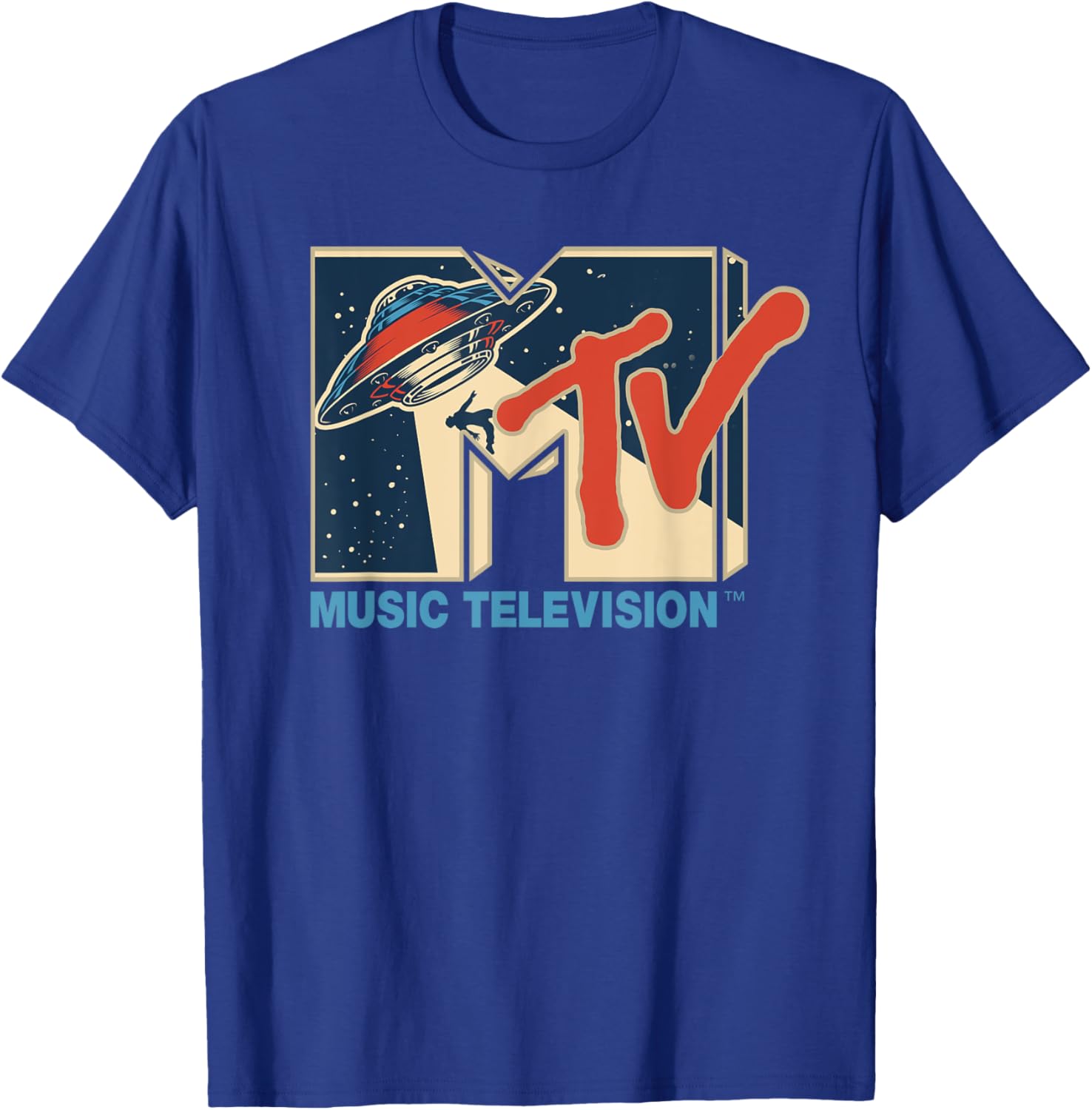 Mademark x MTV Alien UFO Space T-Shirt with Teleporting Beam Design - 14