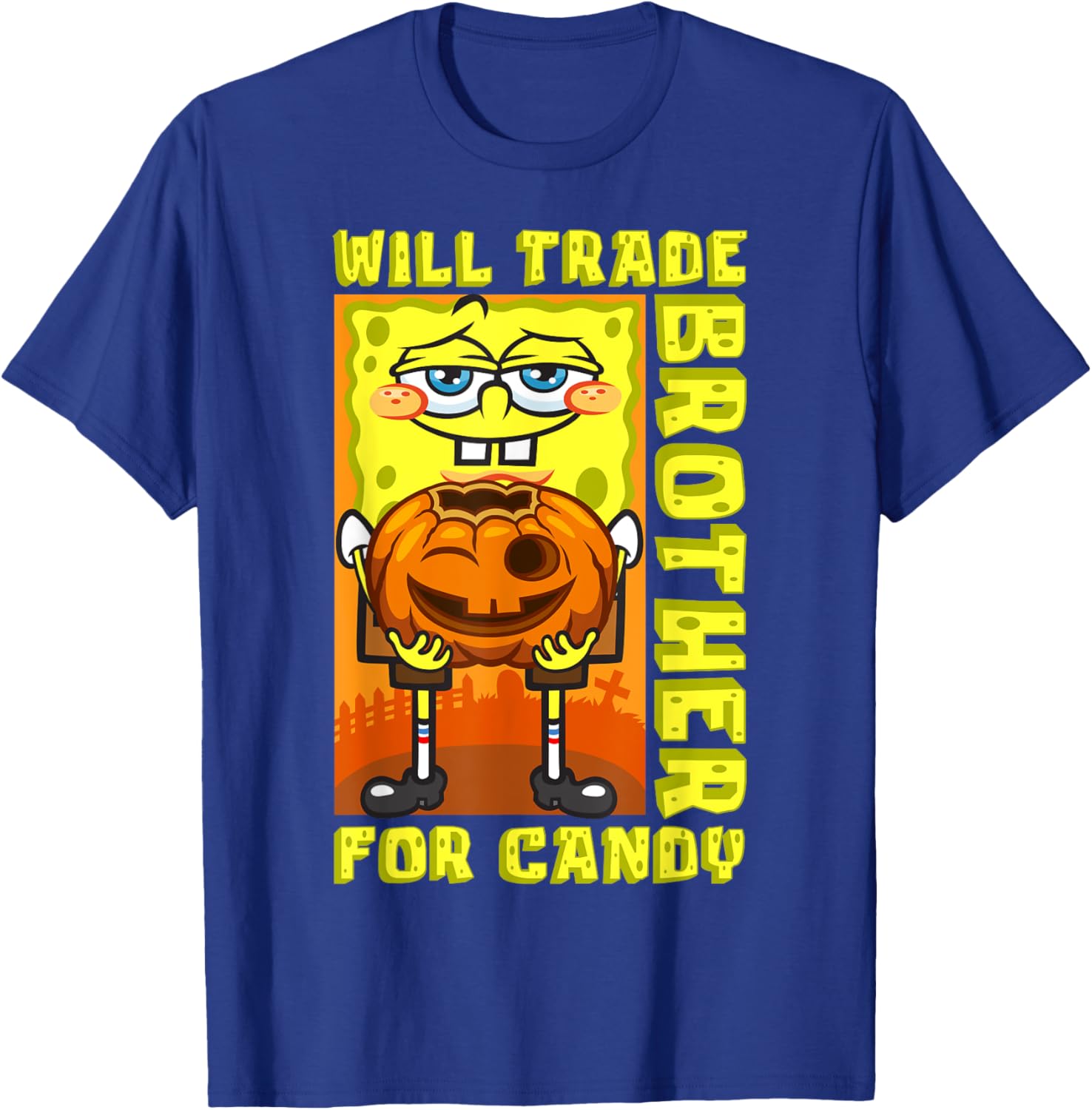 Funny SpongeBob SquarePants T-Shirt - Trade Brother for Candy Gift - 5