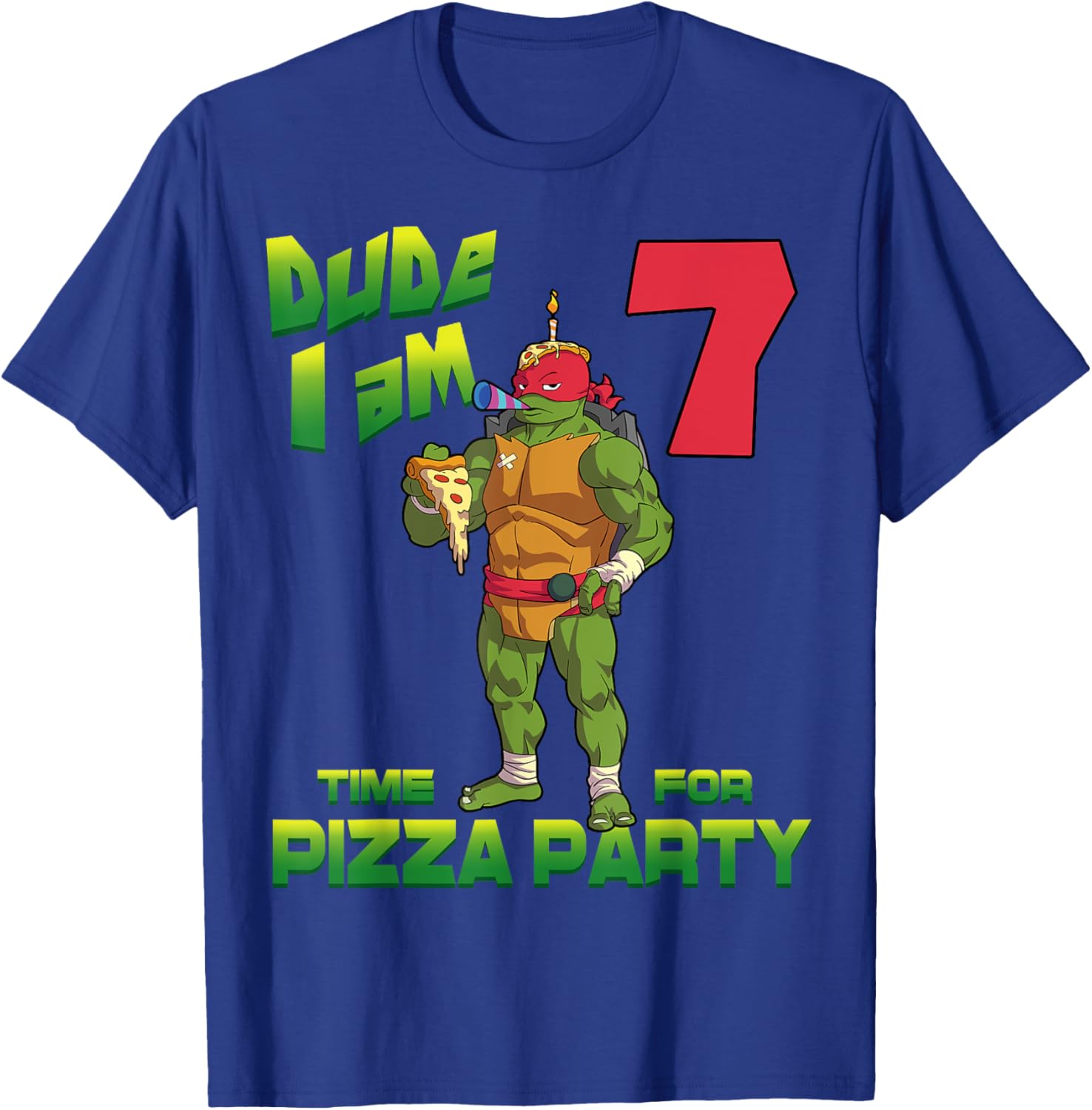 Mademark TMNT Raphael Pizza Party T-Shirt for 7 Year Olds - 6