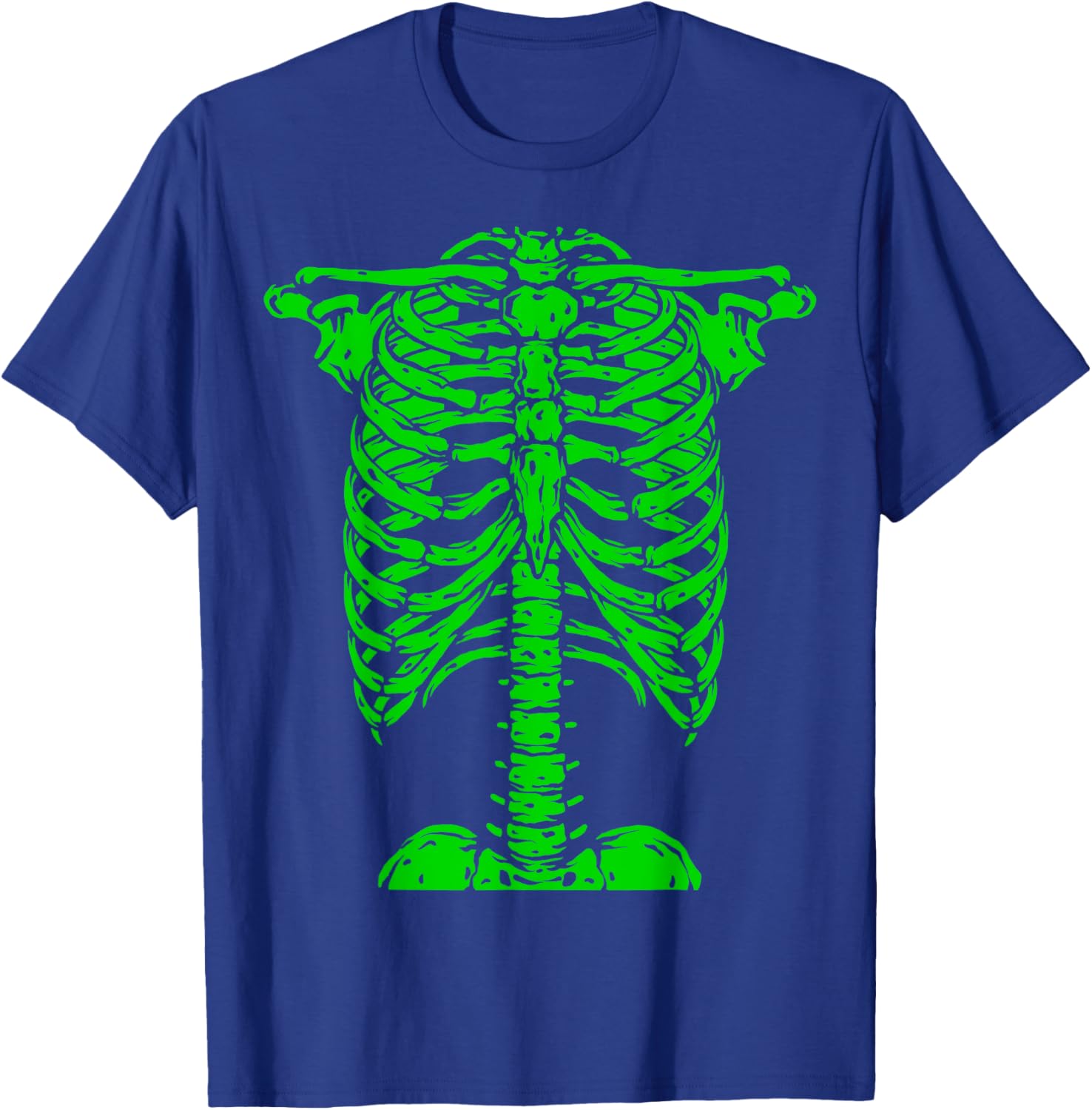Skeleton Green Rib Cage X-Ray T-Shirt for Halloween Fun and Style - 2
