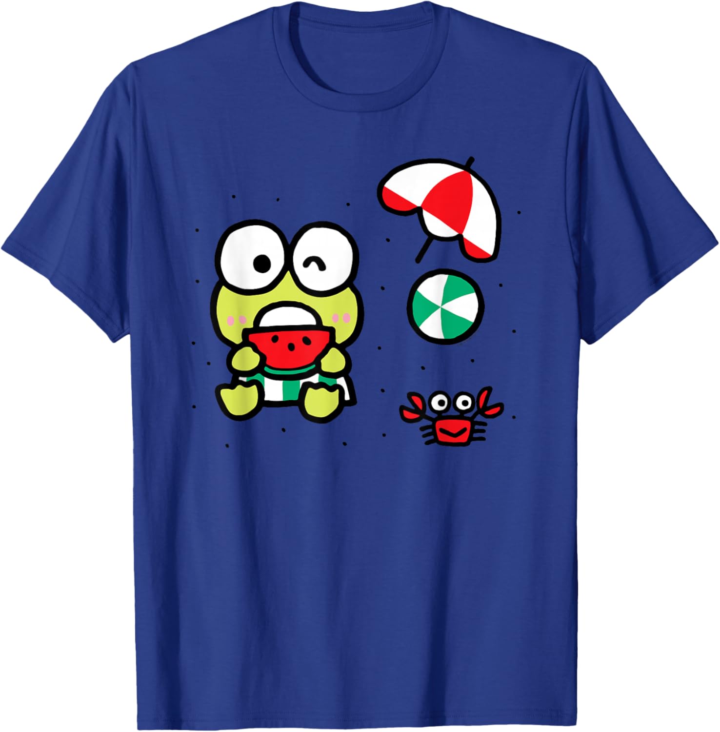 Keroppi Beach Summer Watermelon T-Shirt Fun and Cute Summer Apparel - 6