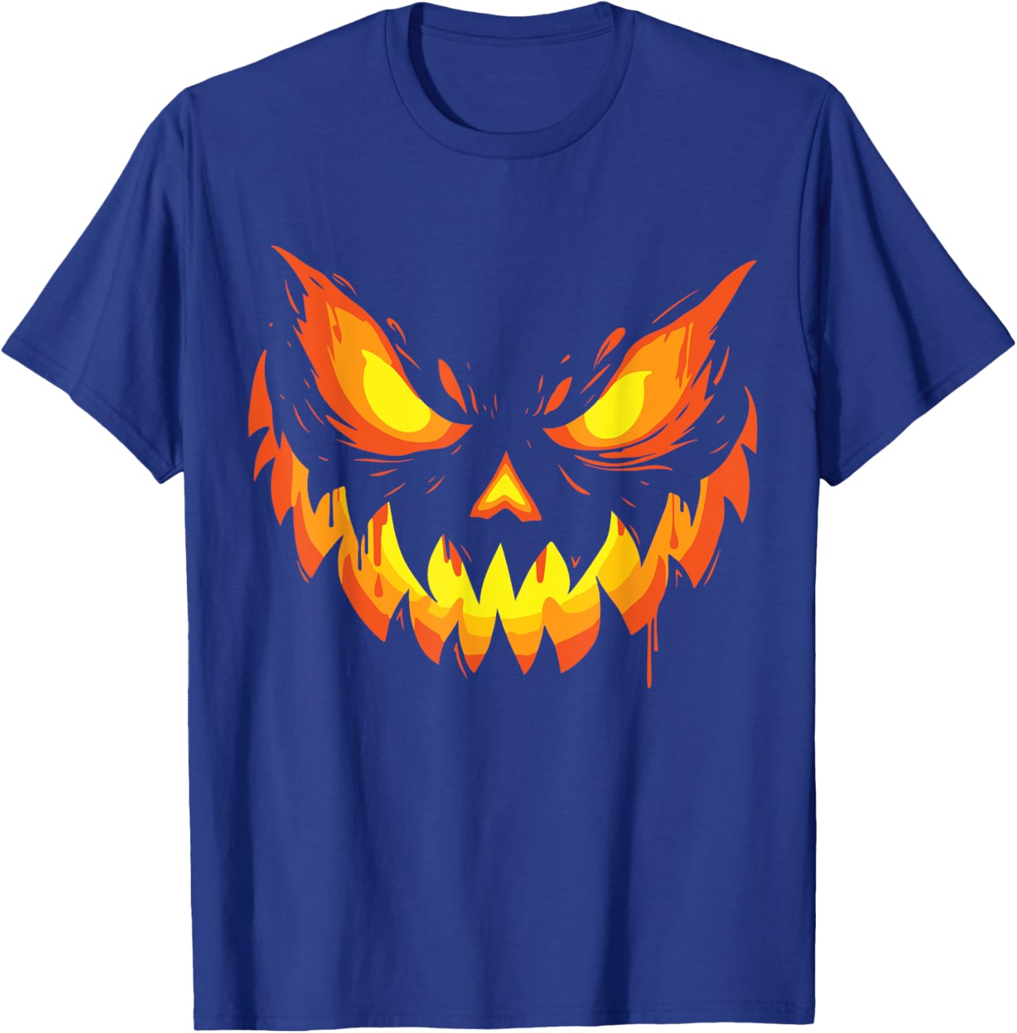 Scary Jack O Lantern Pumpkin Face Halloween T-Shirt for Boys and Men - 13
