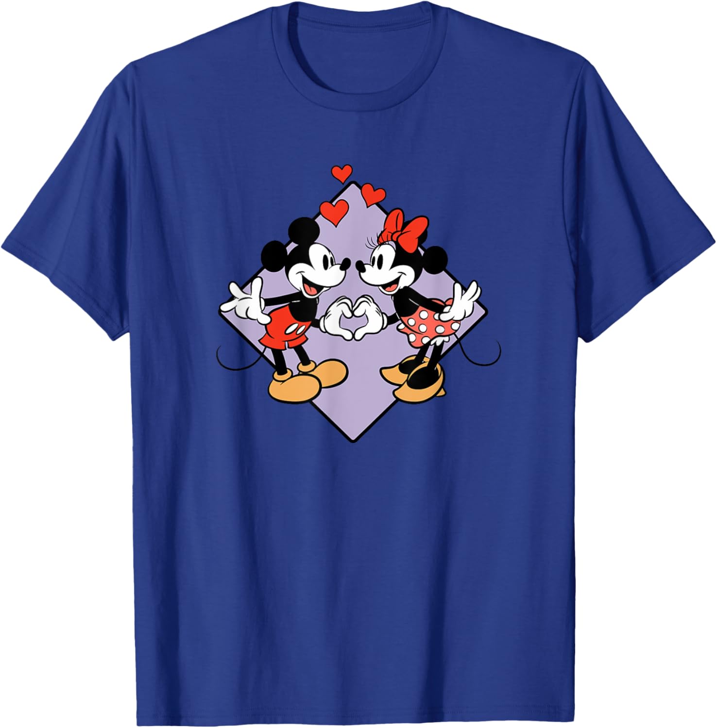 Cute Mickey and Minnie Valentine's Day Short Sleeve T-Shirt for Couples - 4