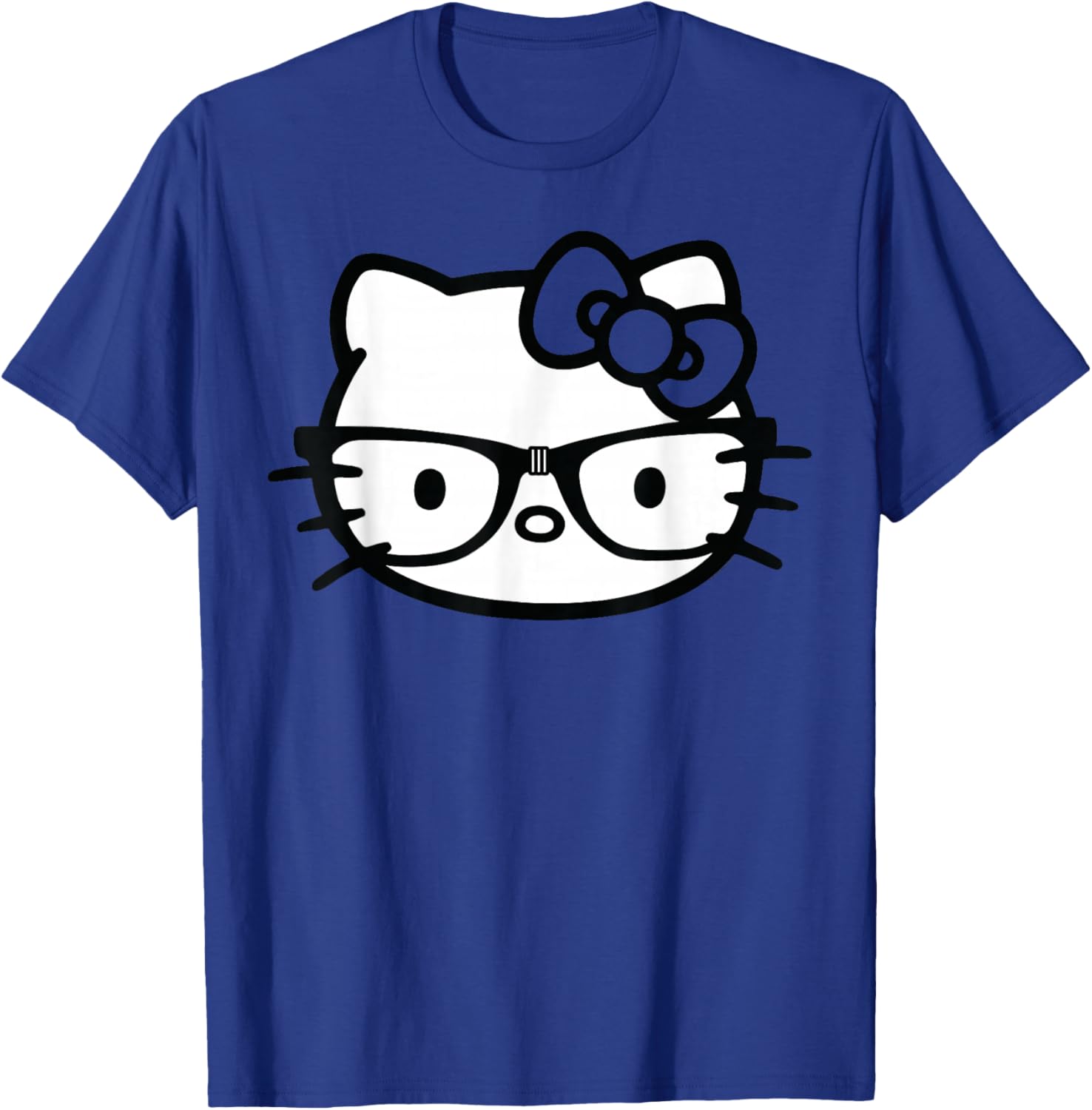 Hello Kitty Black and White Nerd Glasses T-Shirt for Fun Fashion Lovers - 13