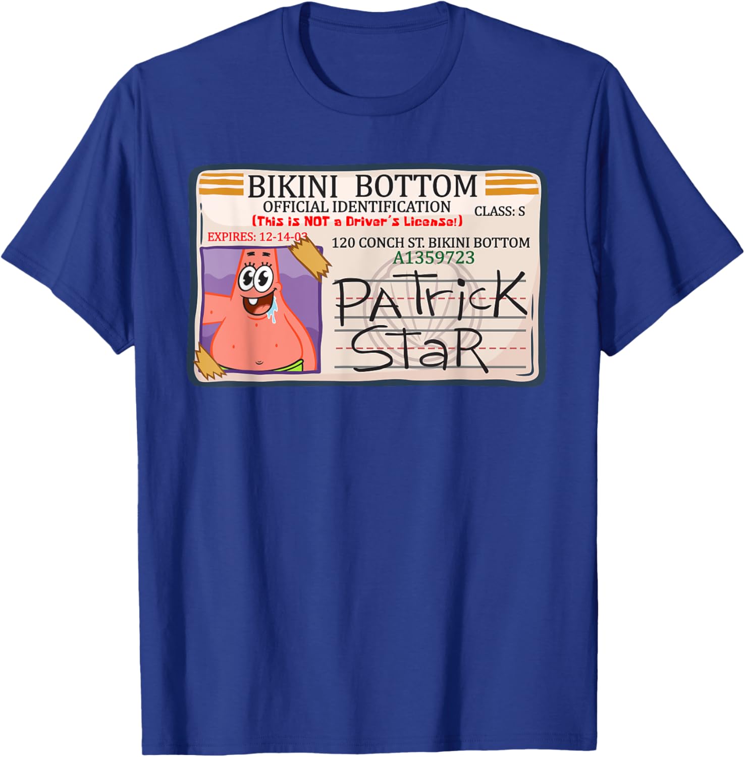 Mademark x SpongeBob Bikini Bottom Patrick Star Driving License T-Shirt - 12
