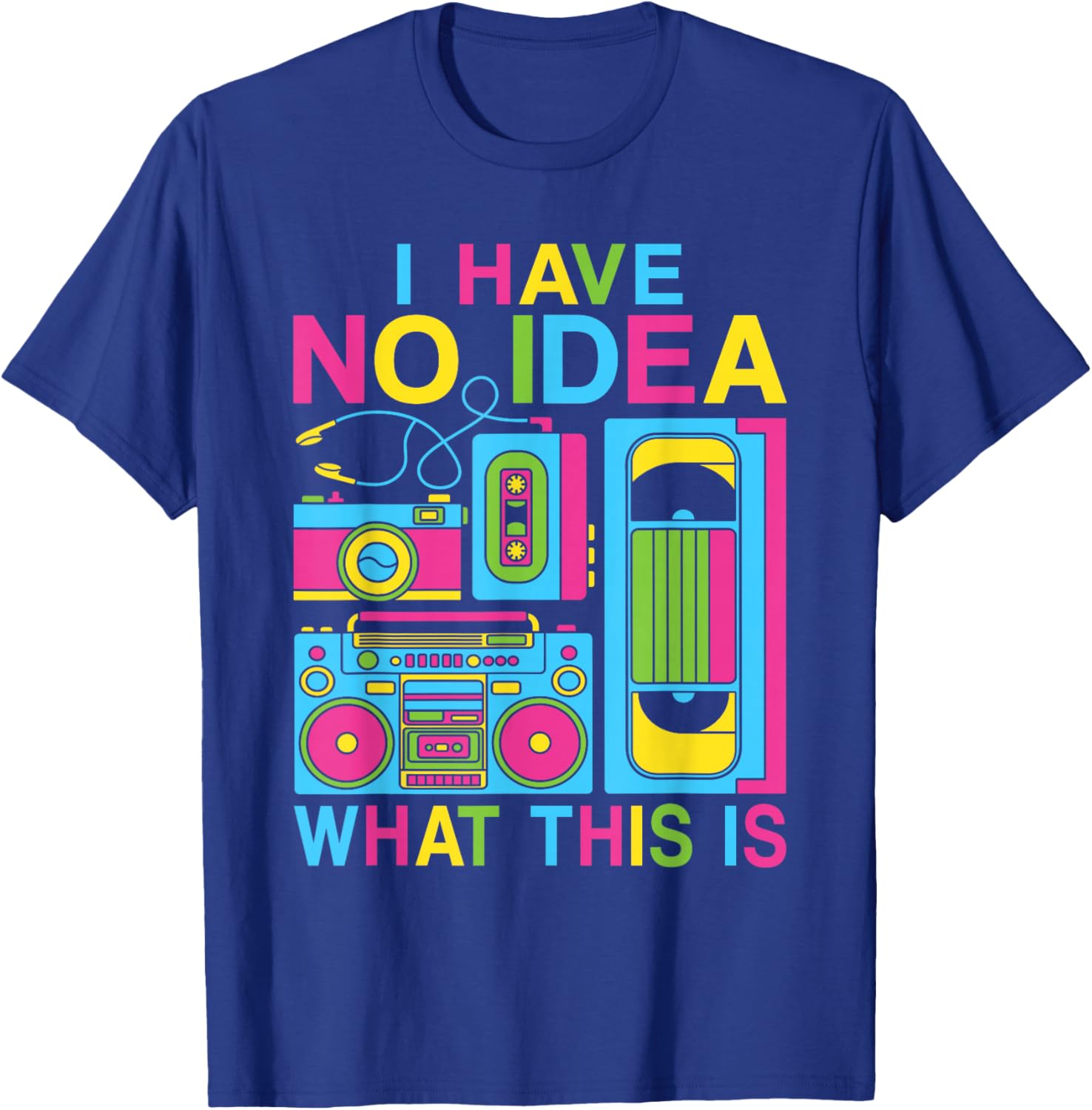 Retro 80s 90s Kids T-Shirt for Boys and Girls - Fun 'I Have No Idea' Design - 14
