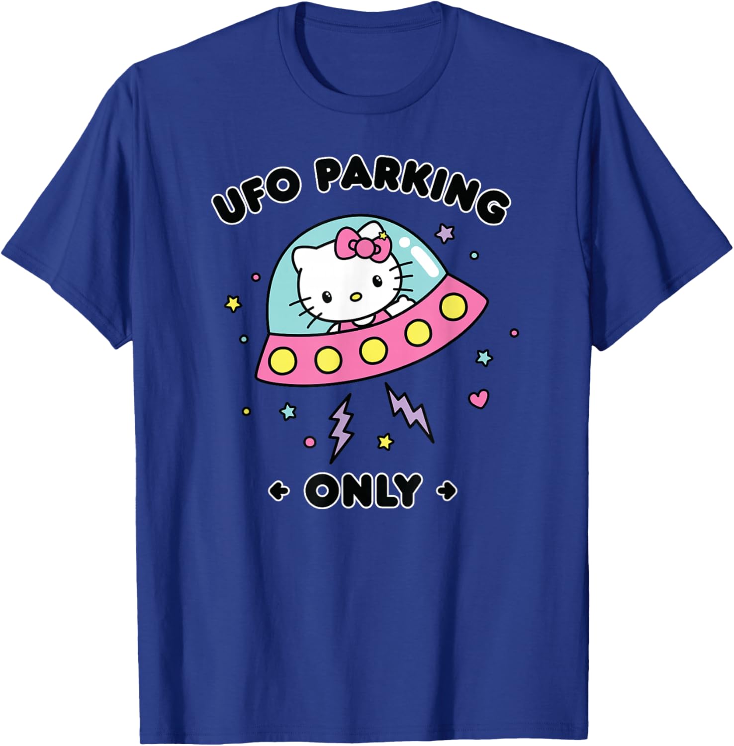 Hello Kitty UFO Parking Only Area 51 Alien Spaceship T-Shirt for Fun Lovers - 14