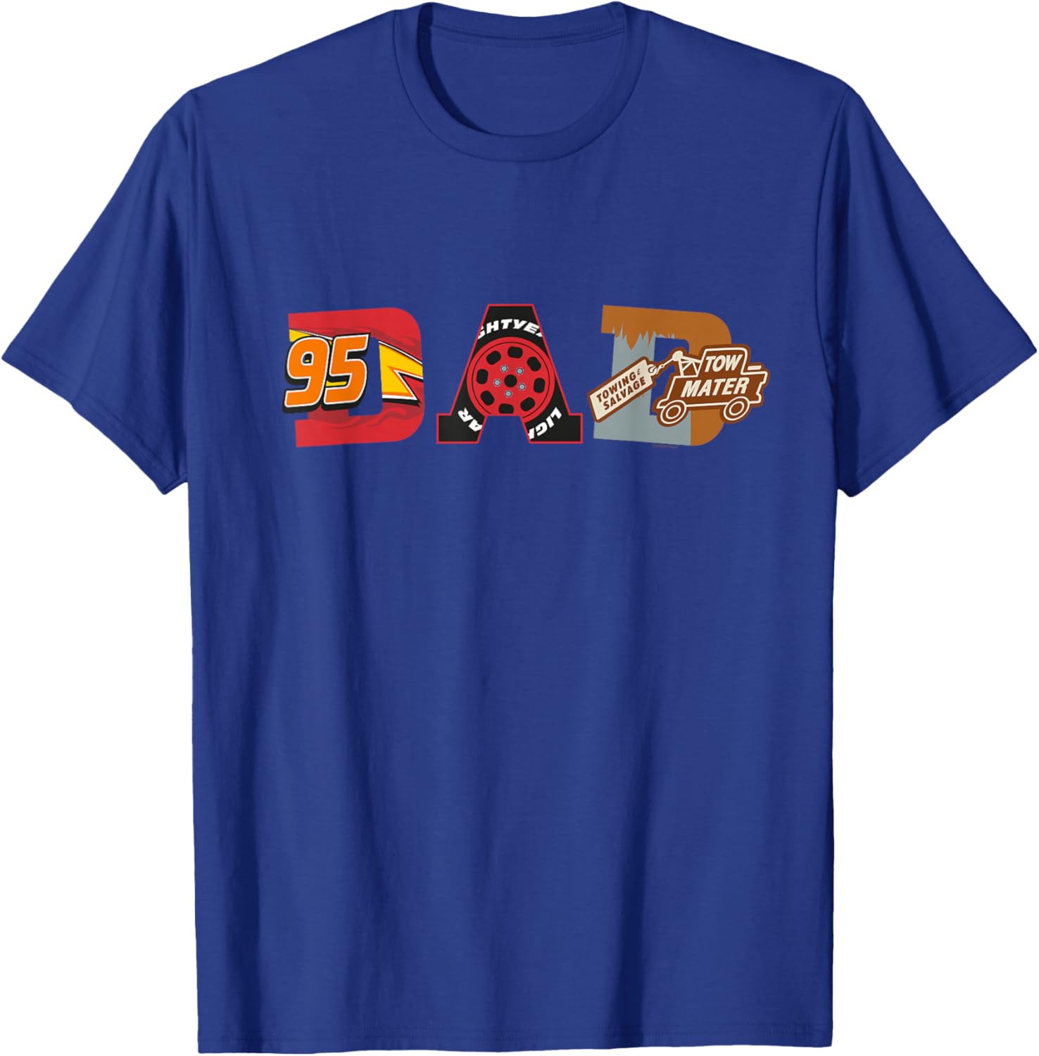 Disney and Pixar Cars Dad Father's Day Birthday T-Shirt for Kids and Dads - 13