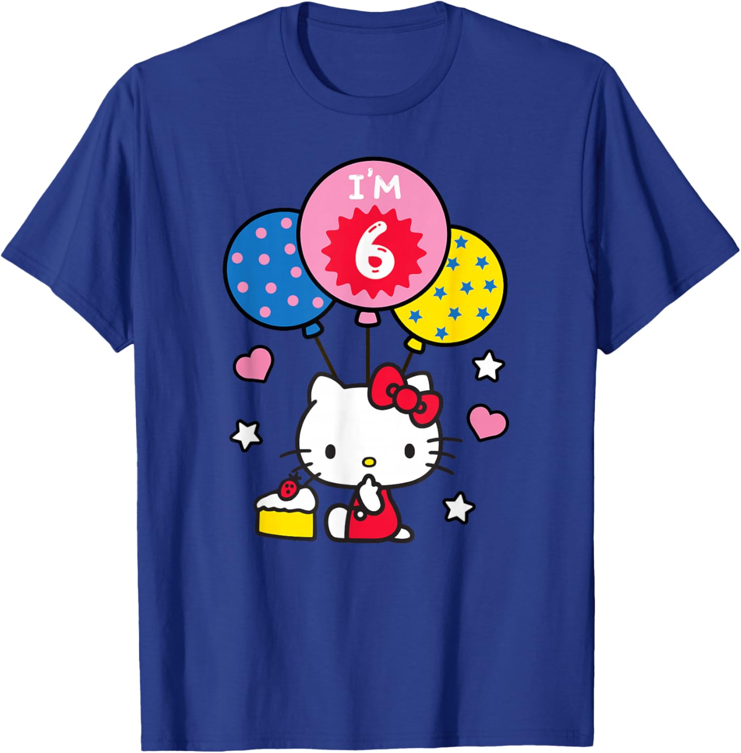 Hello Kitty I'm 6 Birthday T-Shirt Cute Kids Clothing for Celebrations - 4
