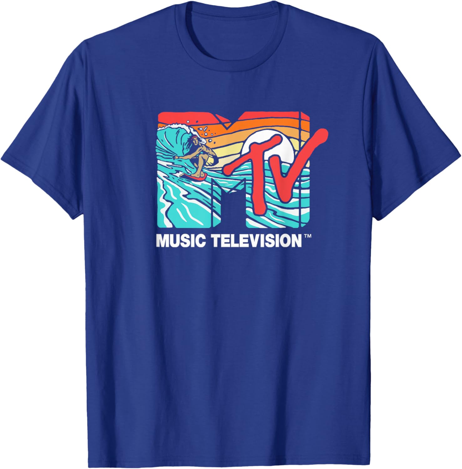 Mademark x MTV Catch a Wave Surfer Logo Retro Graphic T-Shirt - 14