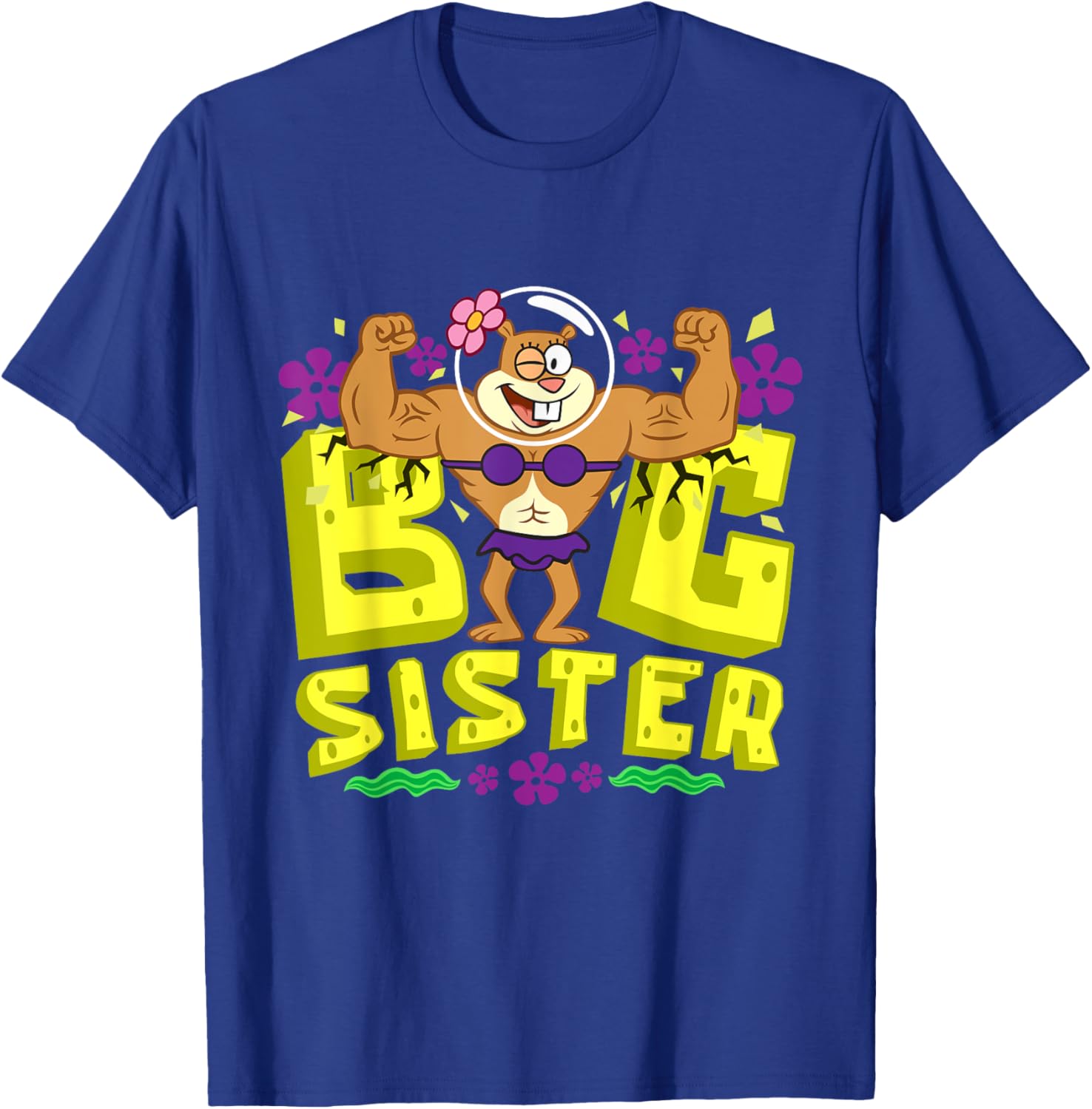 Mademark SpongeBob SquarePants Big Sister Strong Sister T-Shirt for Girls - 16
