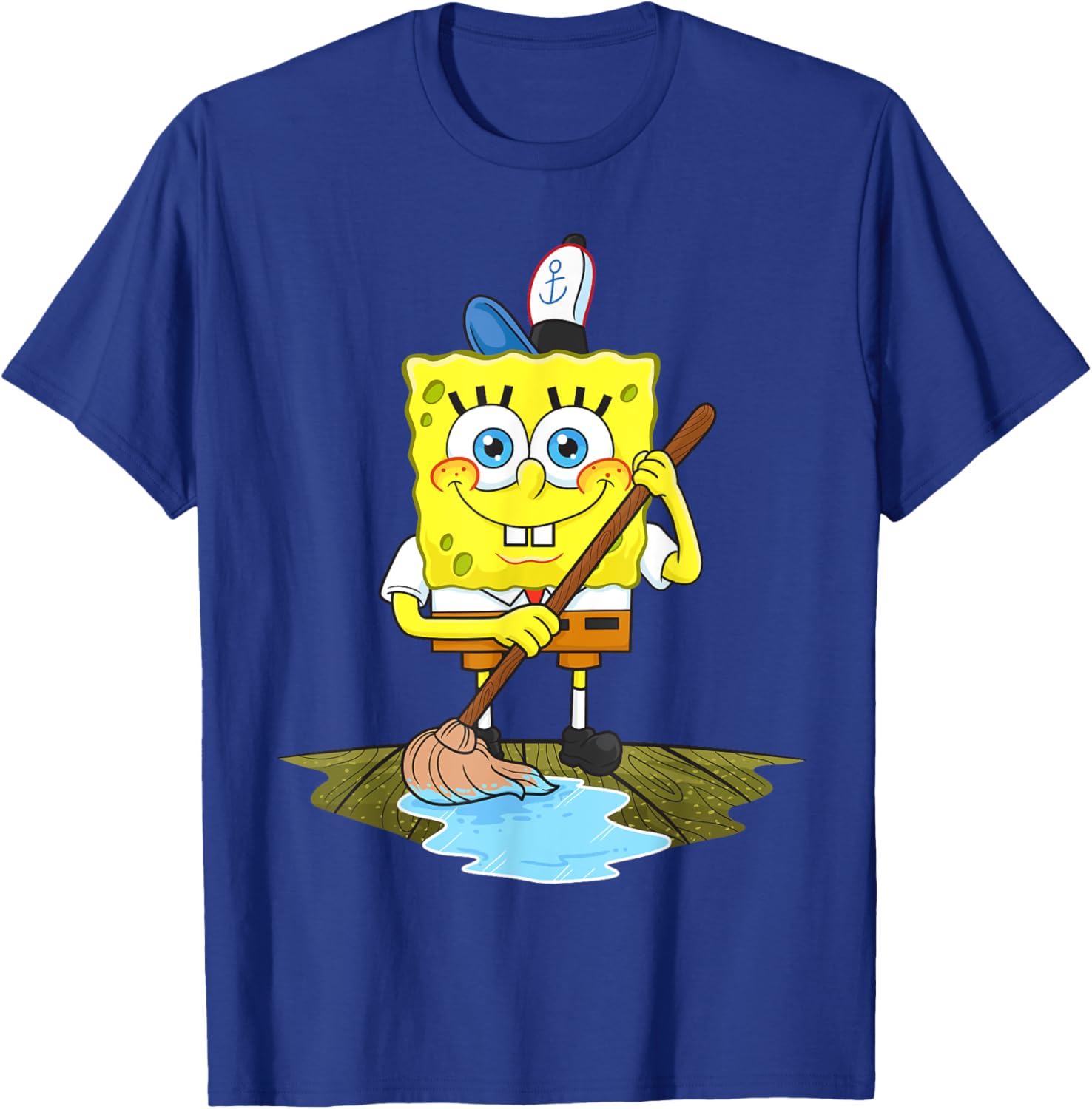 Mademark SpongeBob SquarePants Mopping The Floor T-Shirt for Fans - 6