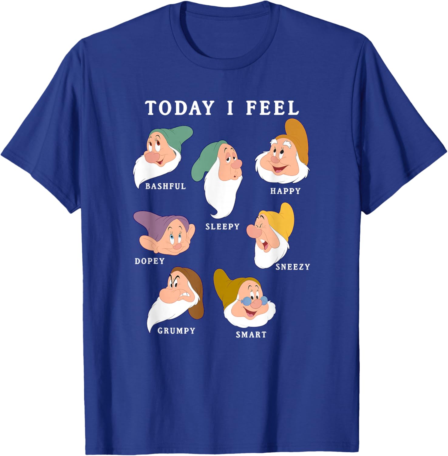 Disney Snow White T-Shirt with Seven Dwarfs Expressions for Fans - 8