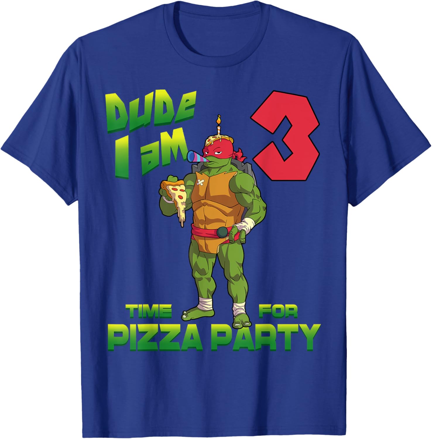 Mademark TMNT Raphael Pizza Birthday T-Shirt for 3 Year Old Kids - 21