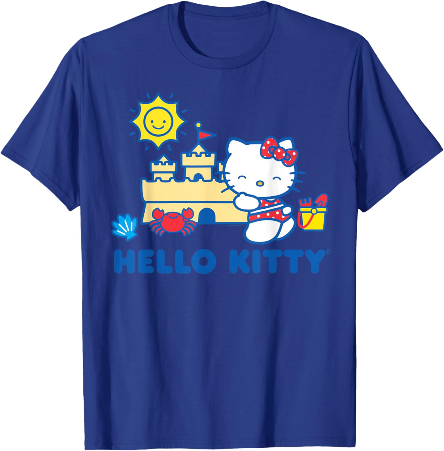 Hello Kitty Summer Sandcastle T-Shirt for Beach Fun and Playful Style - 7