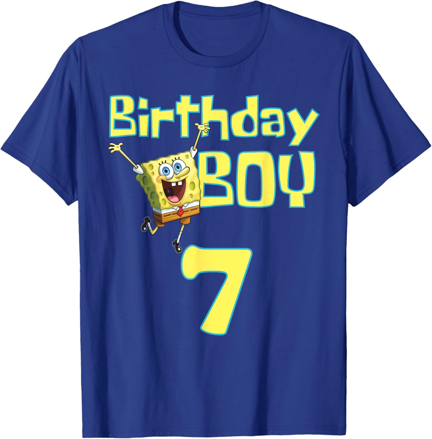 SpongeBob SquarePants Birthday Boy 7 T-Shirt for Fun Celebrations - 4
