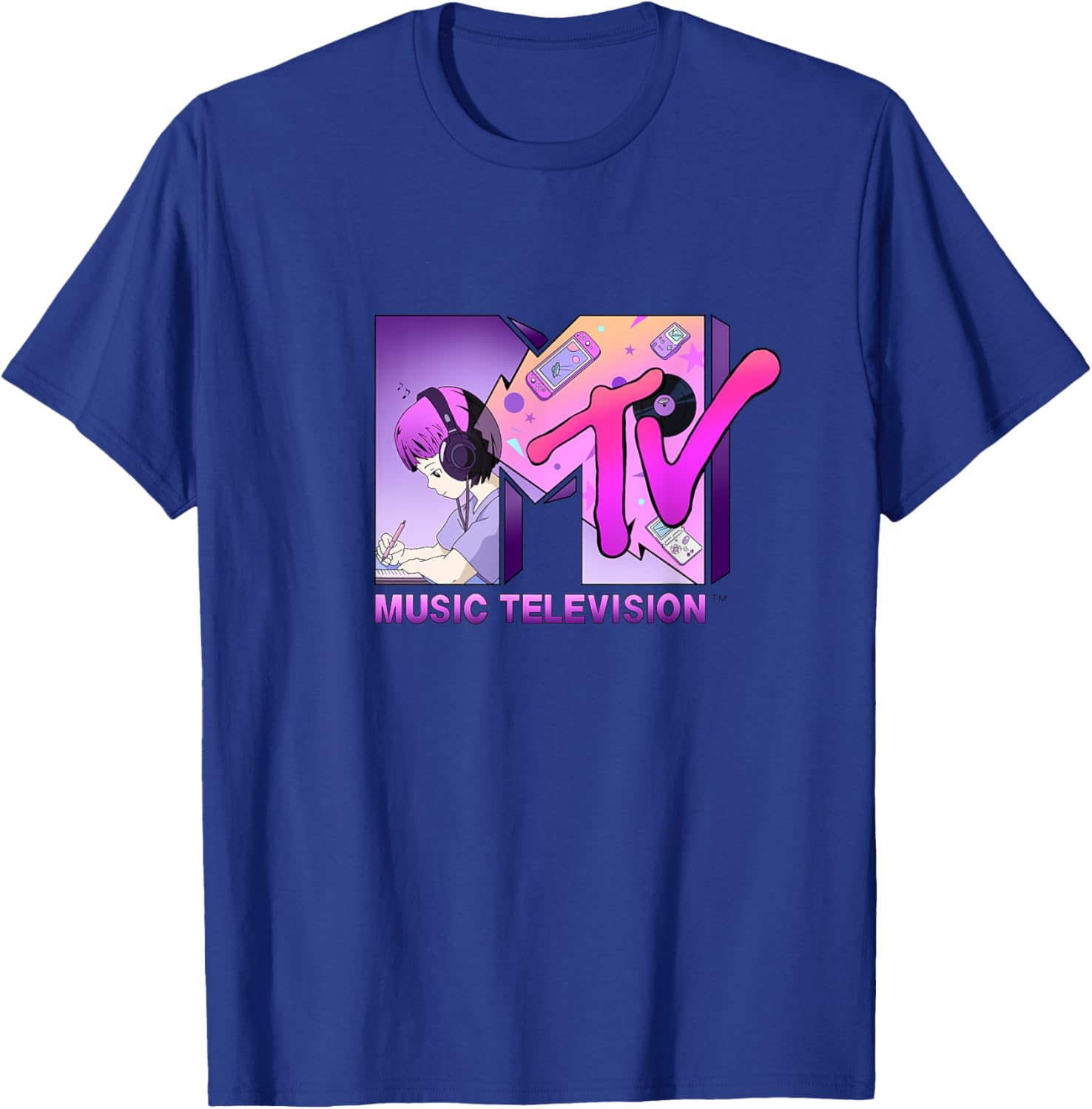 Mademark x MTV Anime Gamer Style T-Shirt with Official MTV Logo - 6