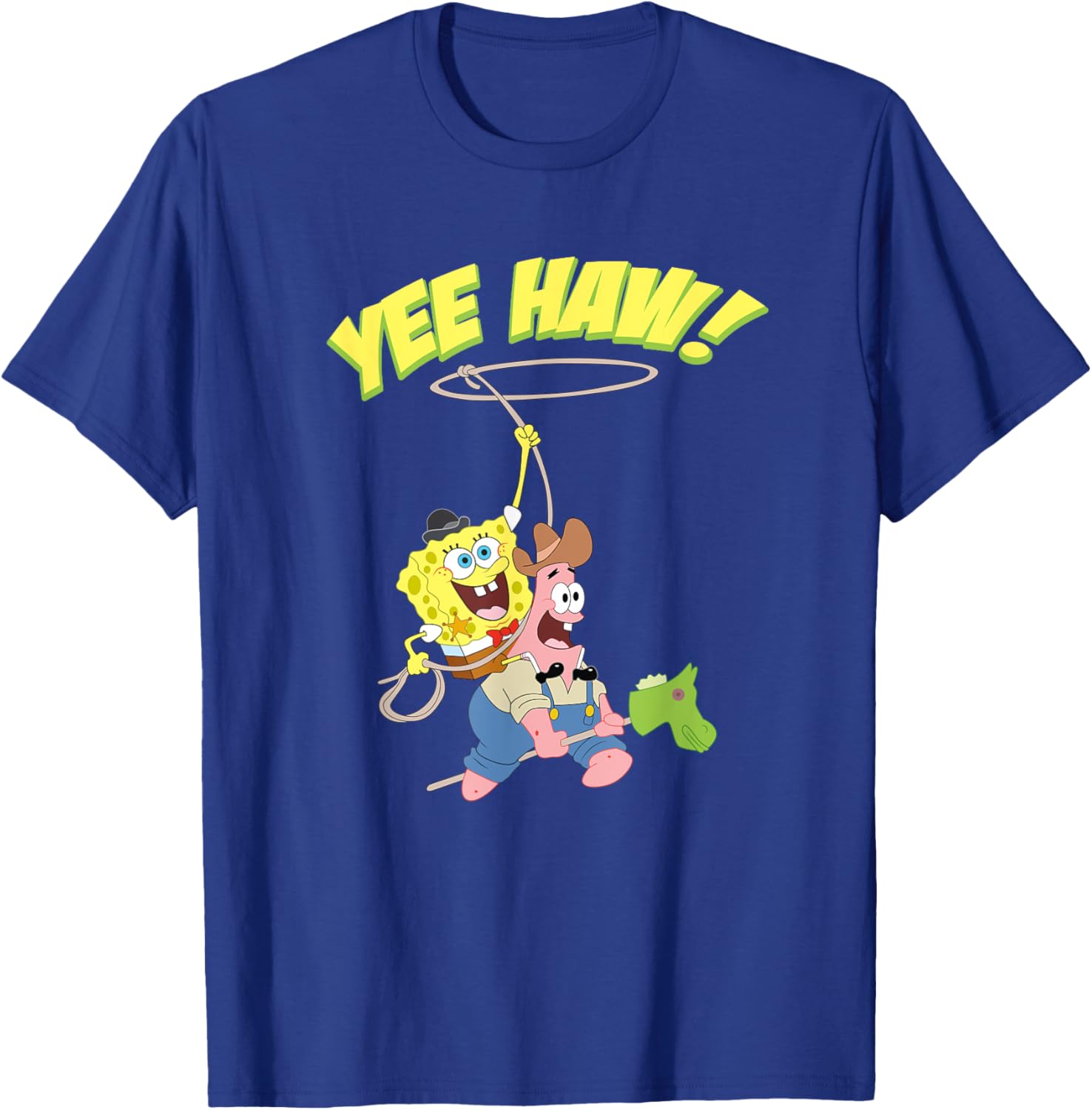 Mademark SpongeBob Patrick Cowboy Yee Haw T-Shirt Fun Apparel for Kids - 5