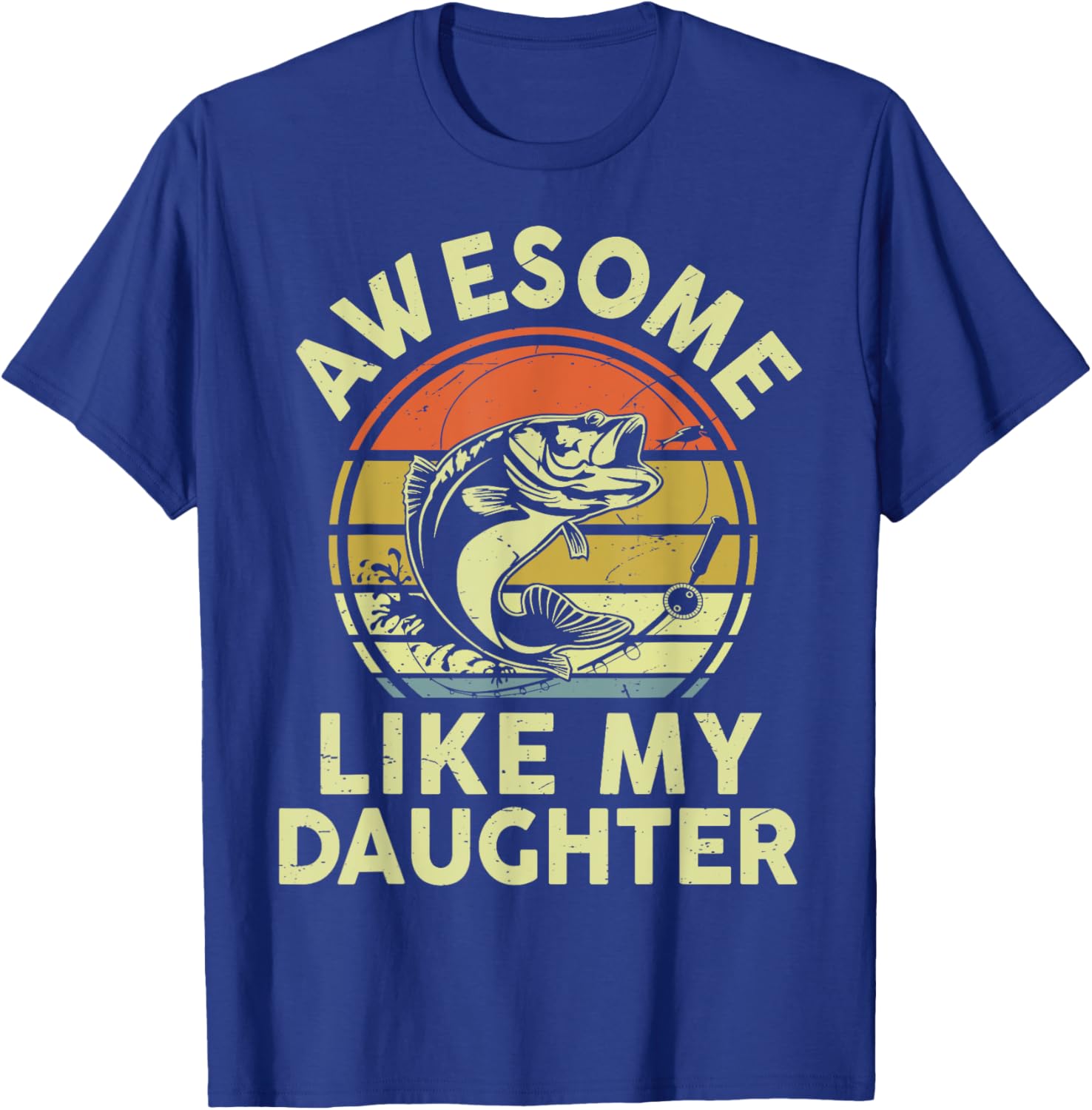 Bass Fish Dad T-Shirt Funny Papa Fishing Apparel for Daughters Love - 7