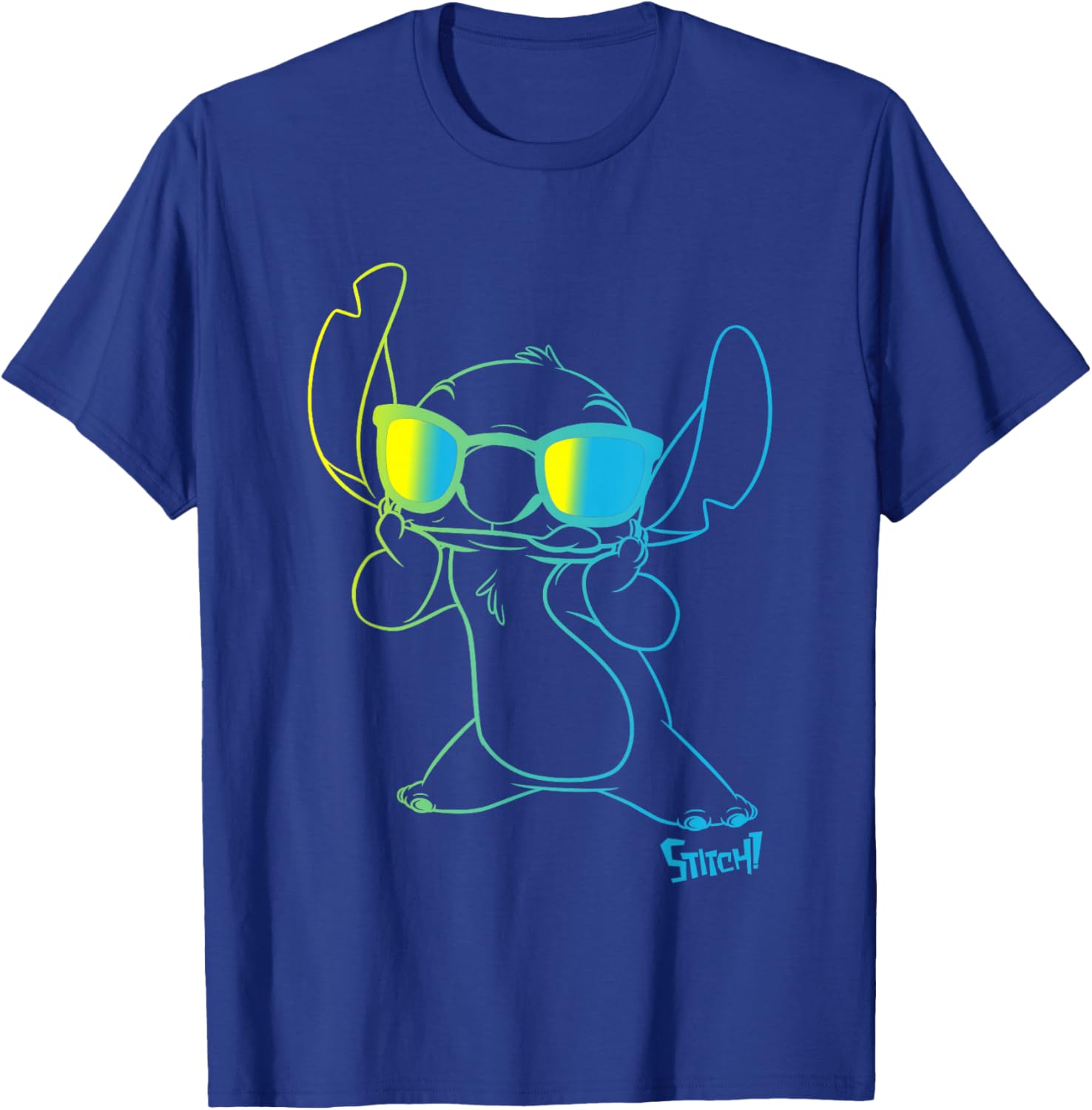 Lilo and Stitch Neon Stitch Chest Portrait T-Shirt for Trendy Fashion - 4