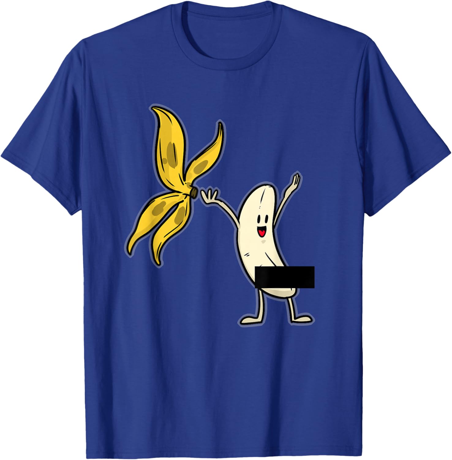 Funny Banana Striptease Censored Adult Tee Shirt for Humor Lovers - 7