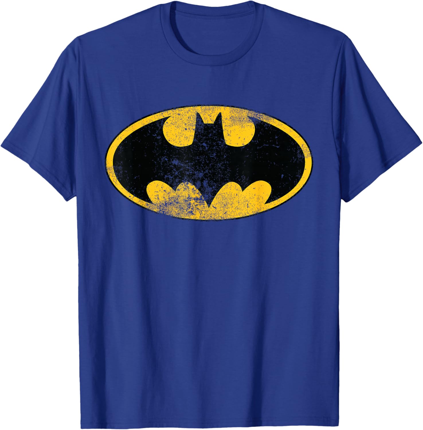 Classic Distressed DC Batman Logo T-Shirt for Superhero Fans - 5