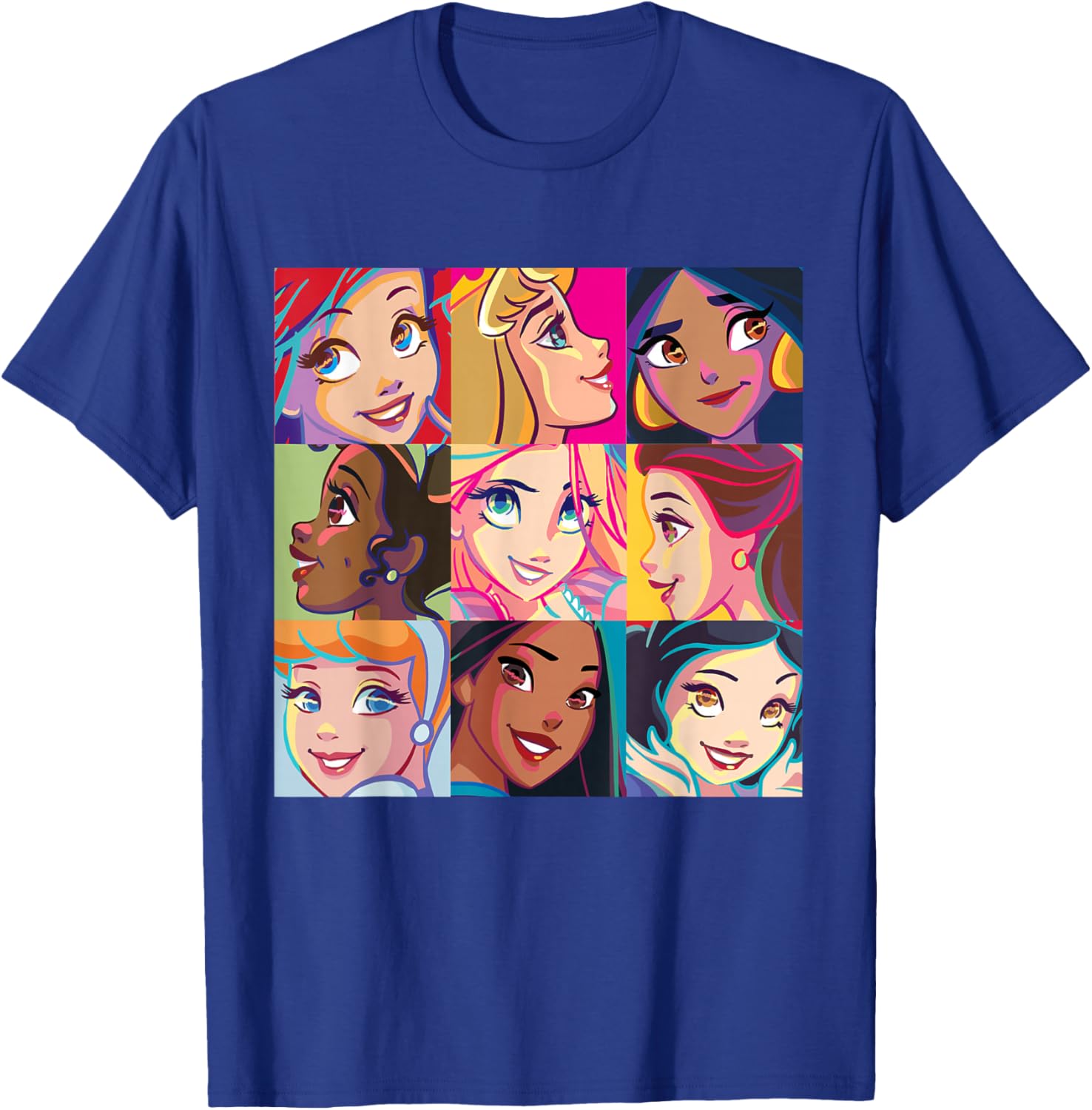 Disney Princess Pop Art Grid T-Shirt for Fun Fashion Lovers - 4