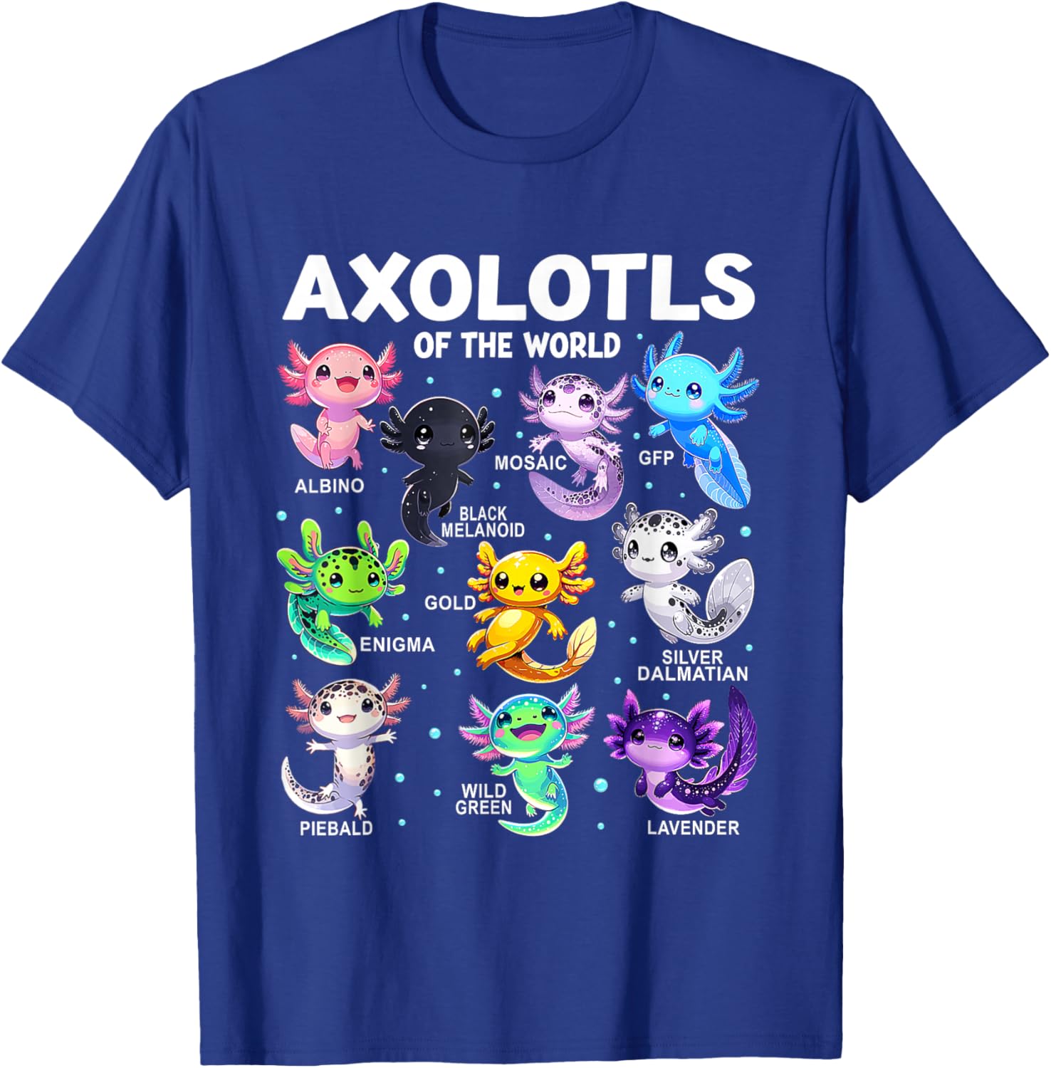 Kawaii Axolotl Graphic Tee Cute Animal T-Shirt for Axolotl Lovers - 17